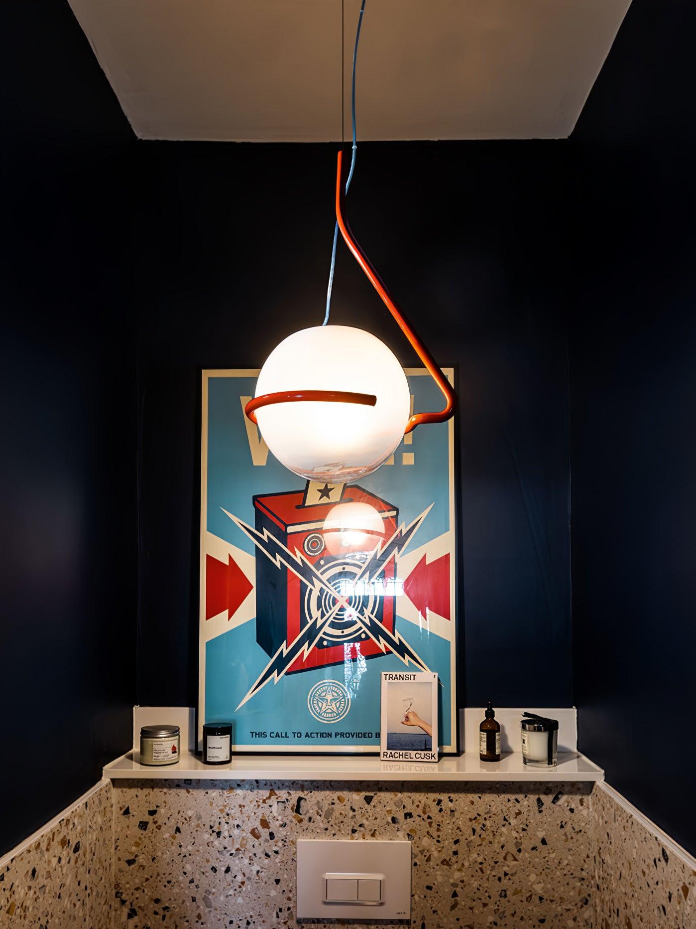 Circular Minimalist Glass Pendant Lamp - Letslighting