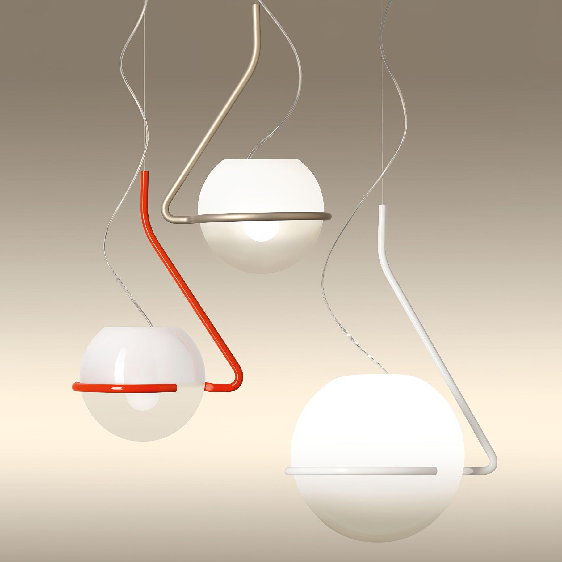 Circular Minimalist Glass Pendant Lamp - Letslighting