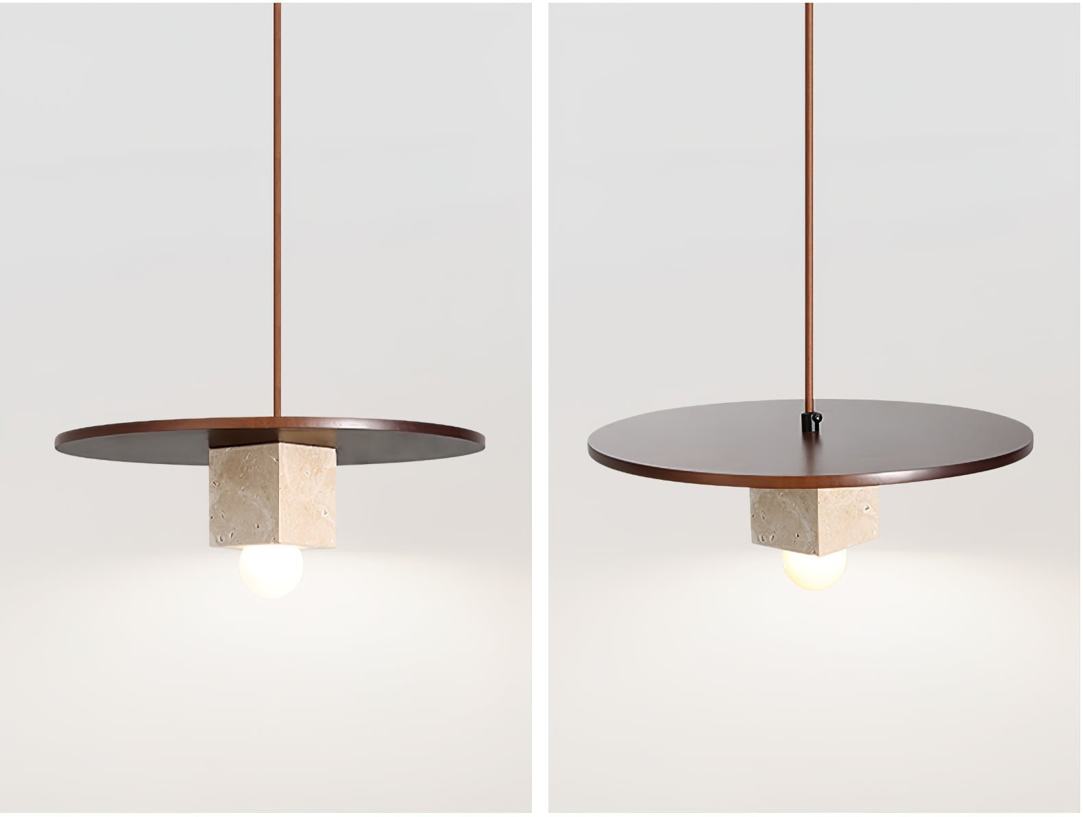 Ucariel Geometric Travertine Pendant Light - Letslighting