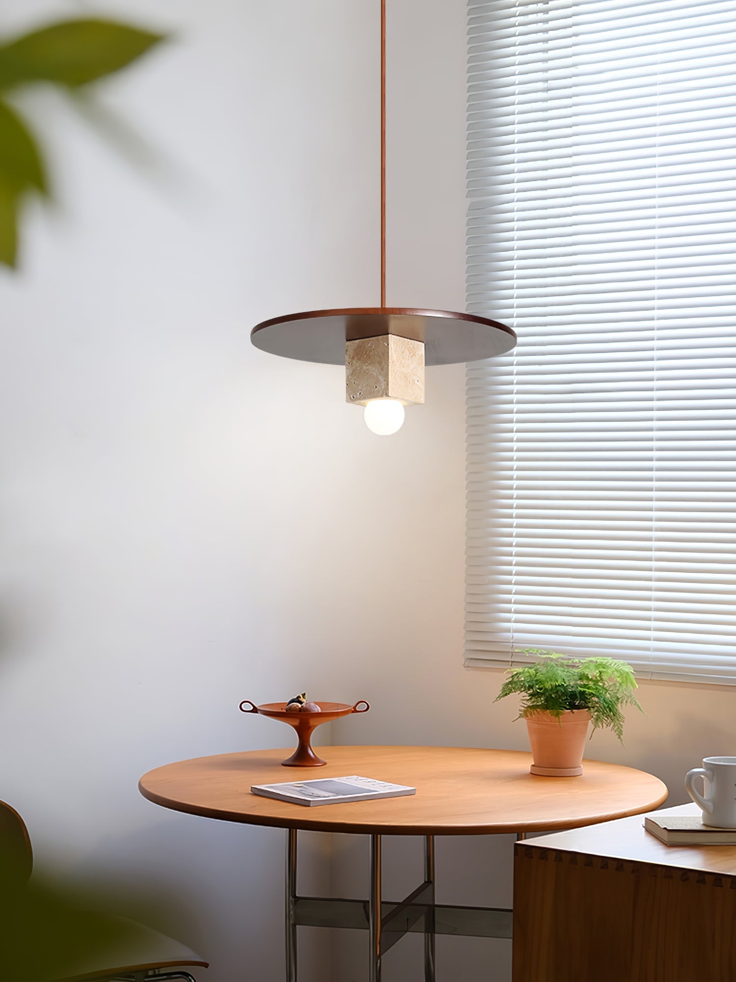 Ucariel Geometric Travertine Pendant Light - Letslighting