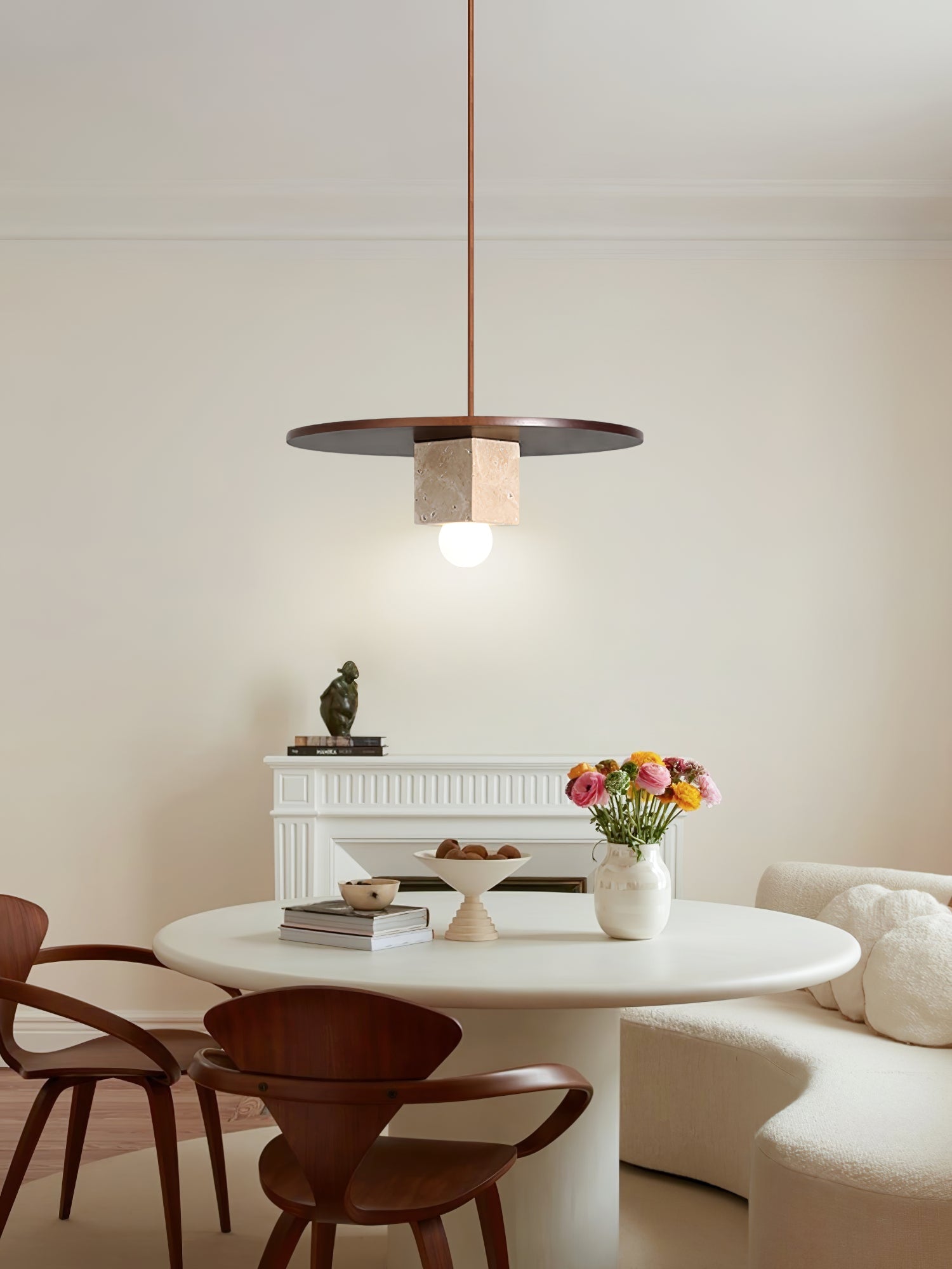 Ucariel Geometric Travertine Pendant Light - Letslighting