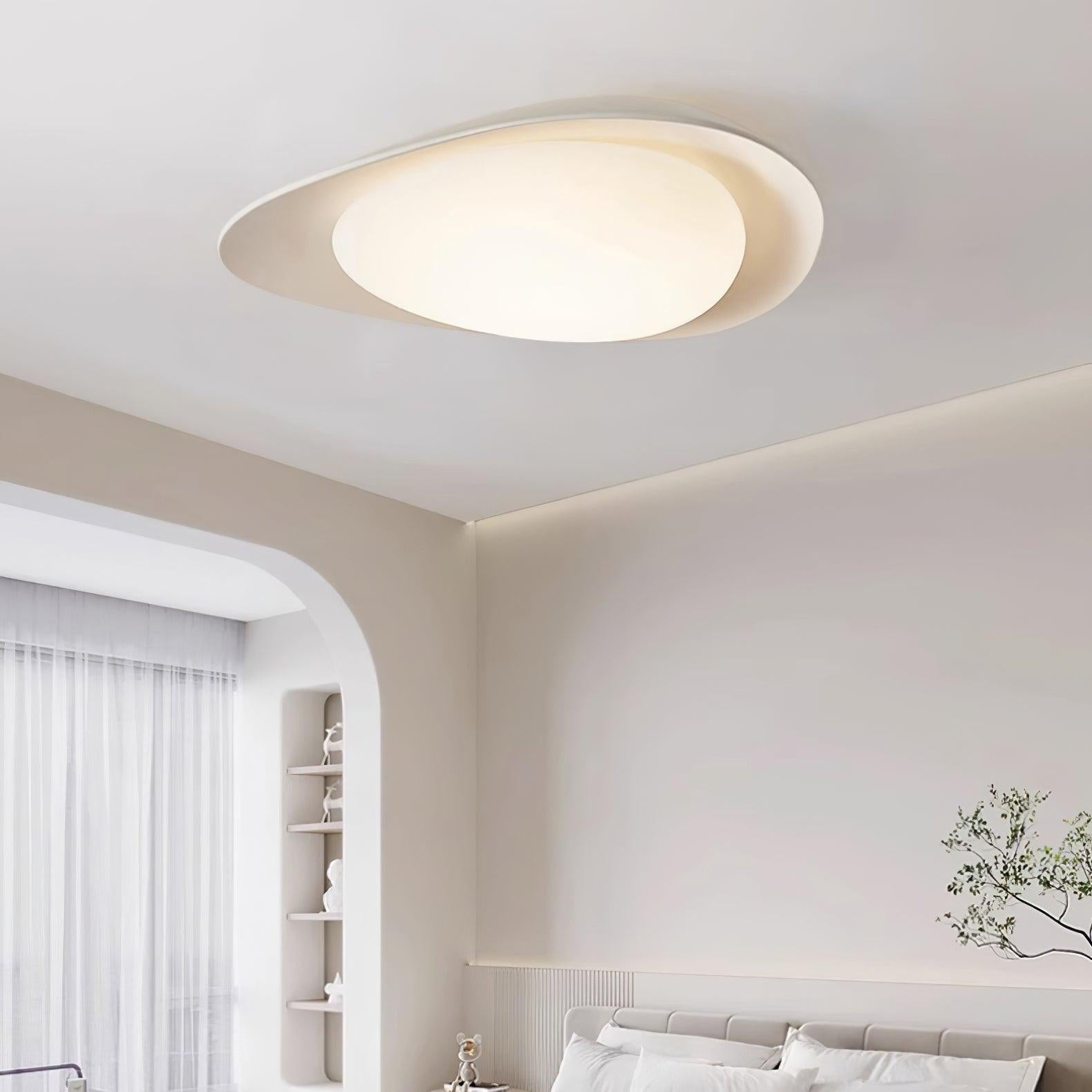 Aria Ceiling Lamp Green&Beige Pebble Shape - Letslighting