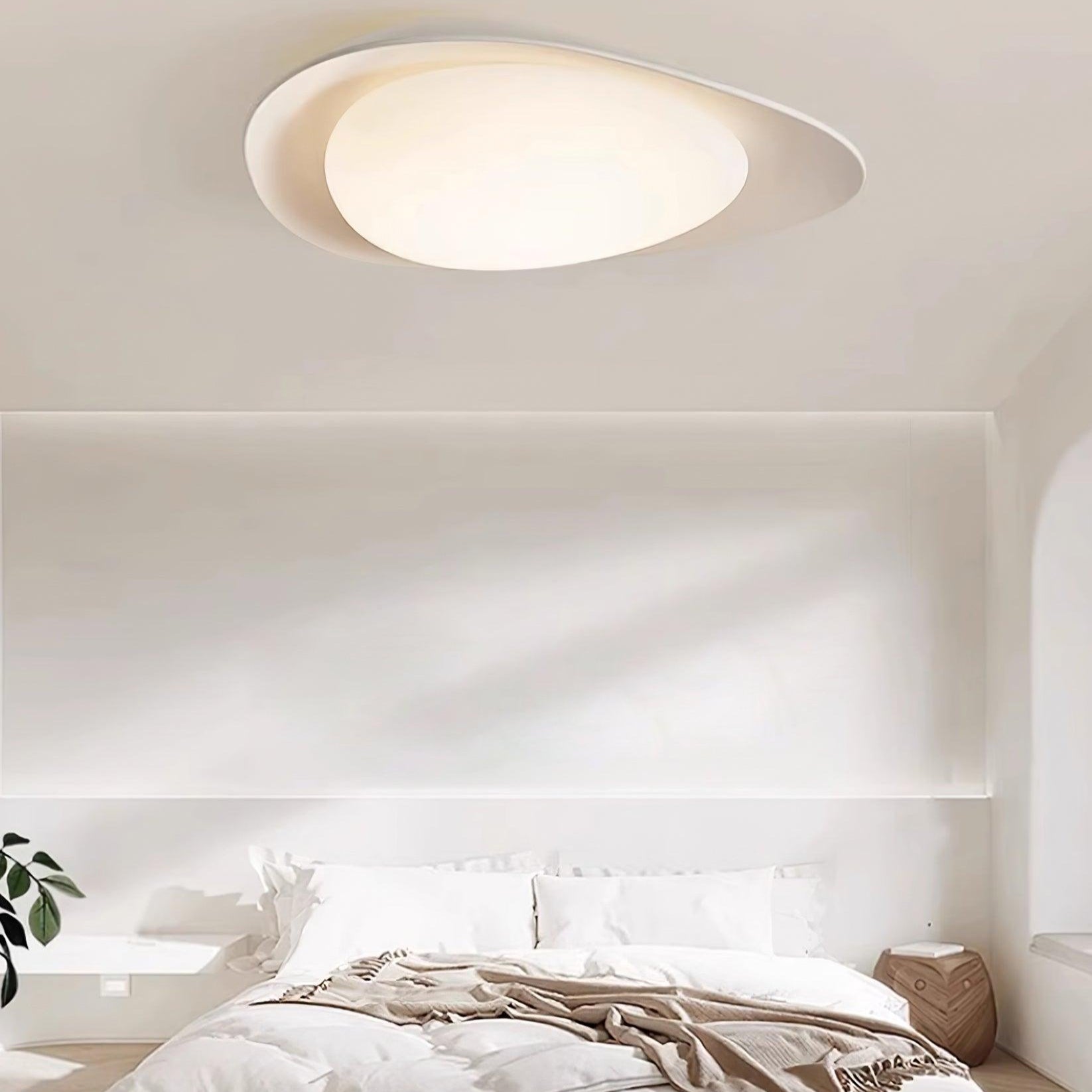 Aria Ceiling Lamp Green&Beige Pebble Shape - Letslighting