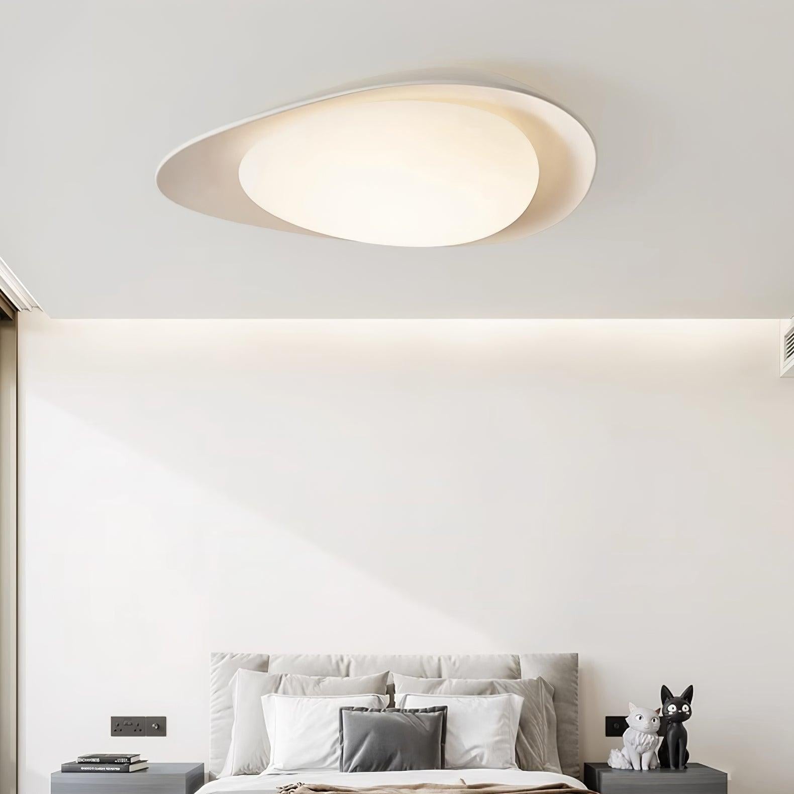 Aria Ceiling Lamp Green&Beige Pebble Shape - Letslighting