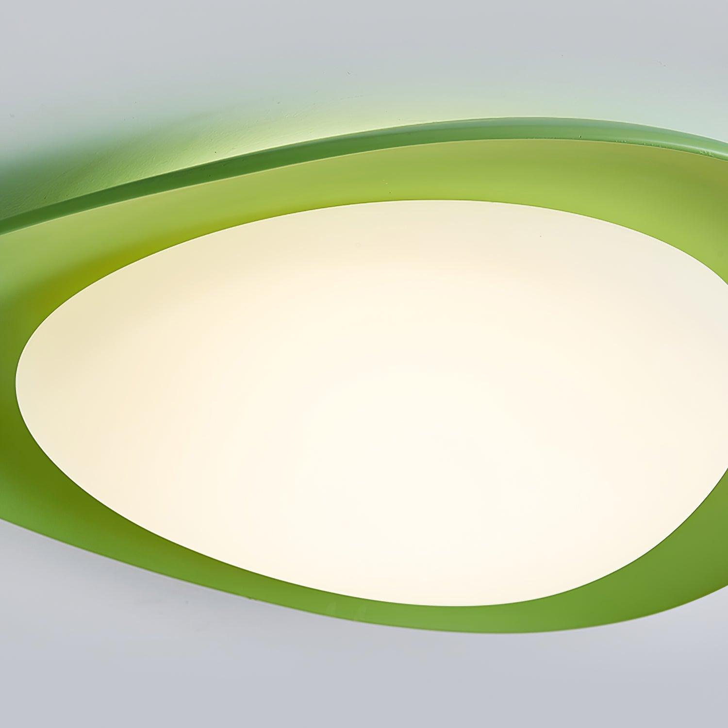 Aria Ceiling Lamp Green&Beige Pebble Shape - Letslighting