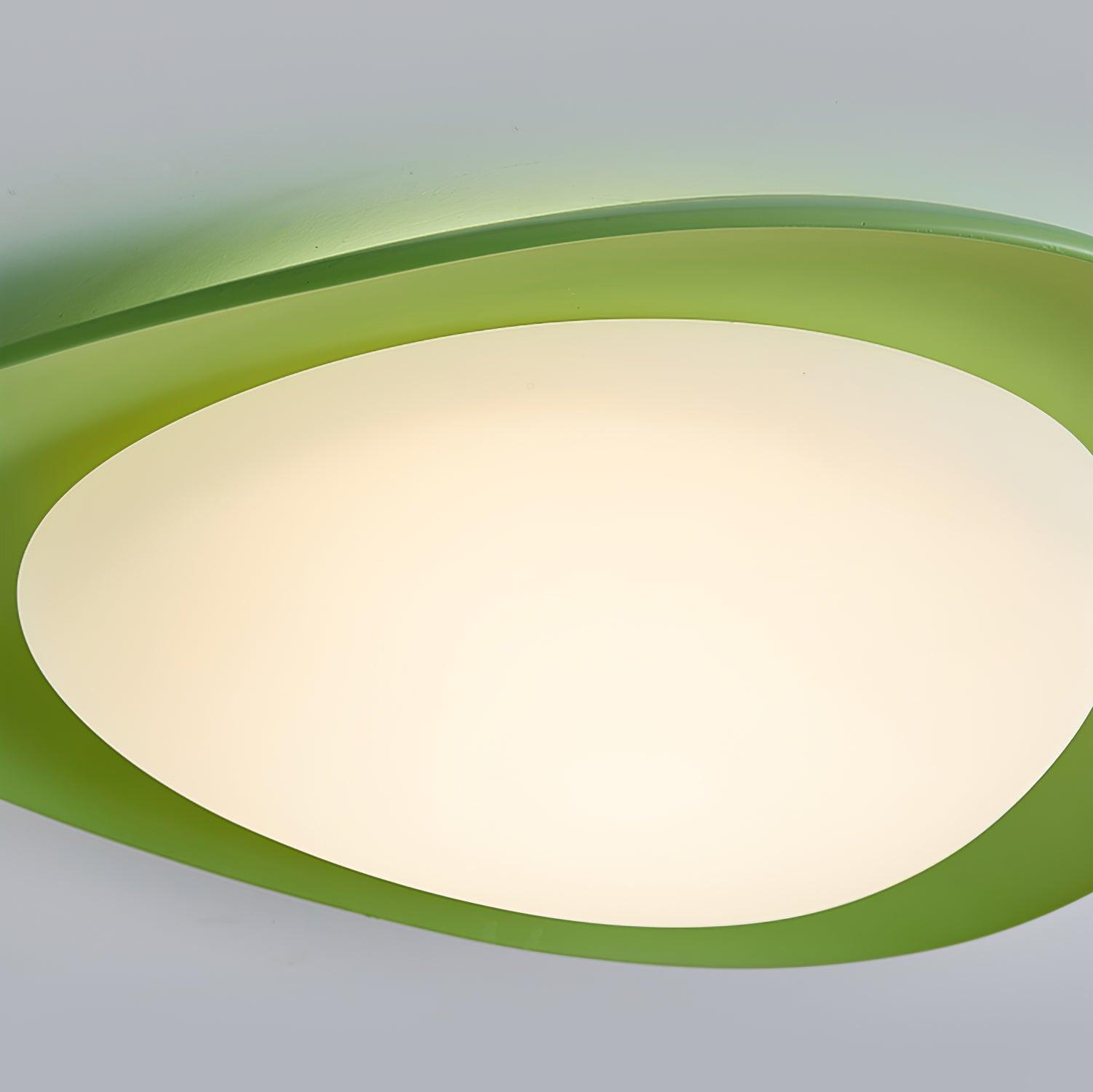 Aria Ceiling Lamp Green&Beige Pebble Shape - Letslighting