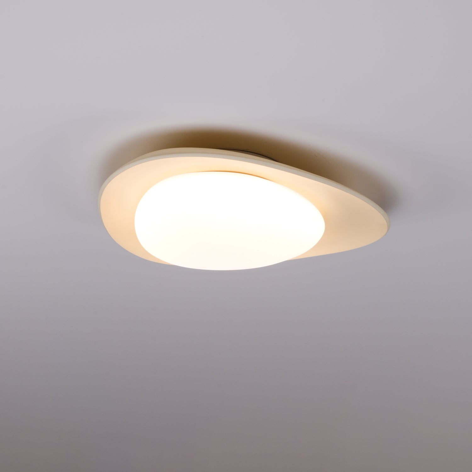 Aria Ceiling Lamp Green&Beige Pebble Shape - Letslighting
