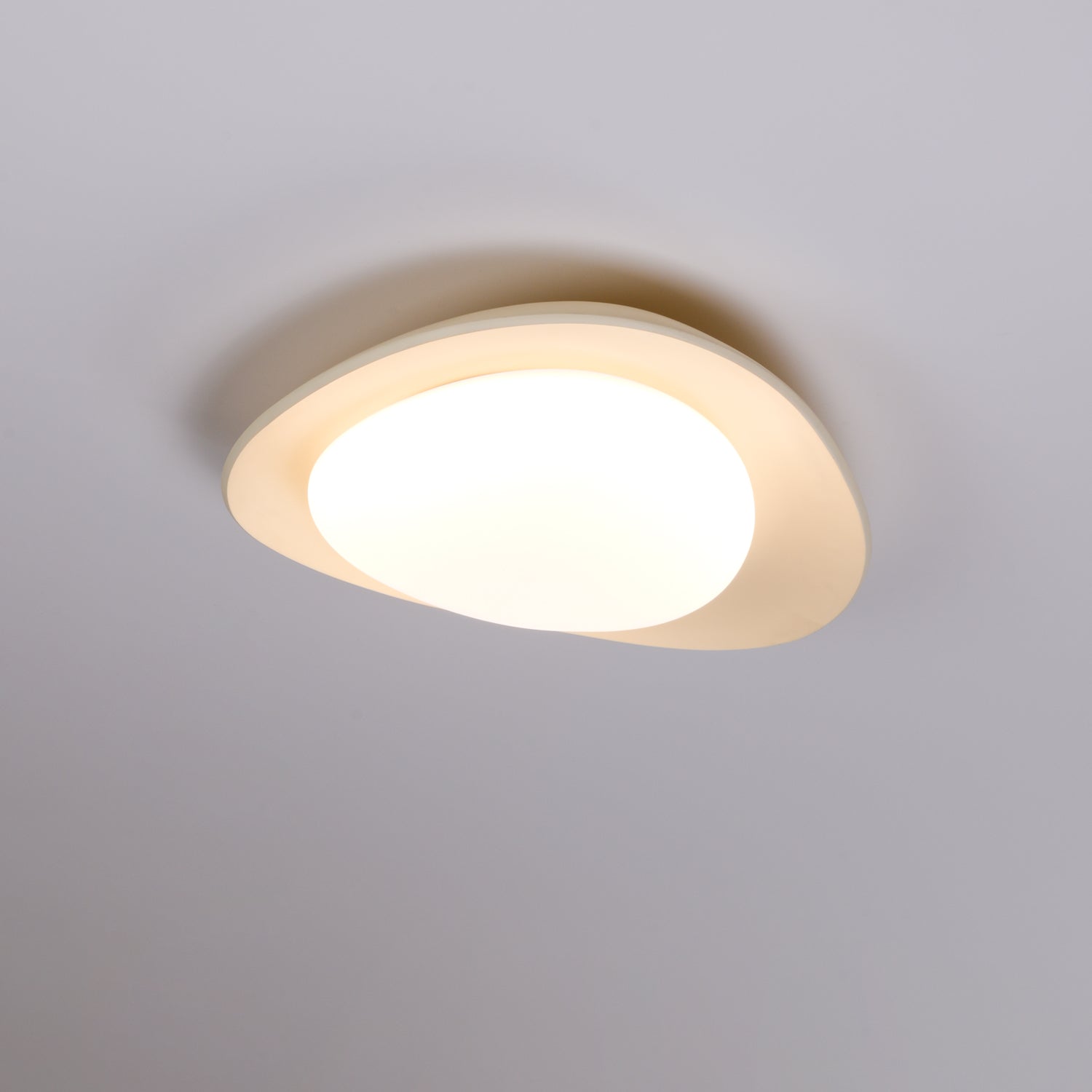Aria Ceiling Lamp Green&Beige Pebble Shape - Letslighting