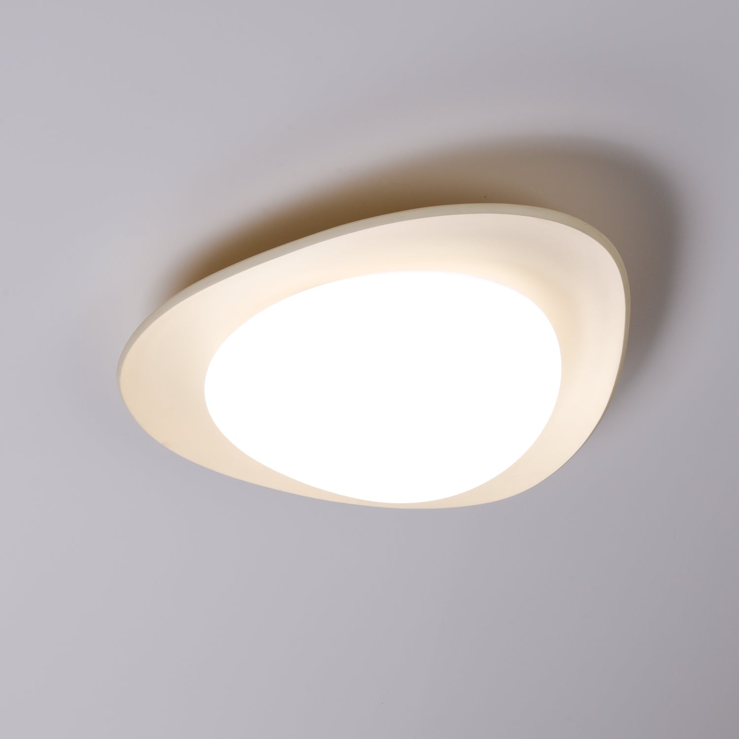 Aria Ceiling Lamp Green&Beige Pebble Shape - Letslighting