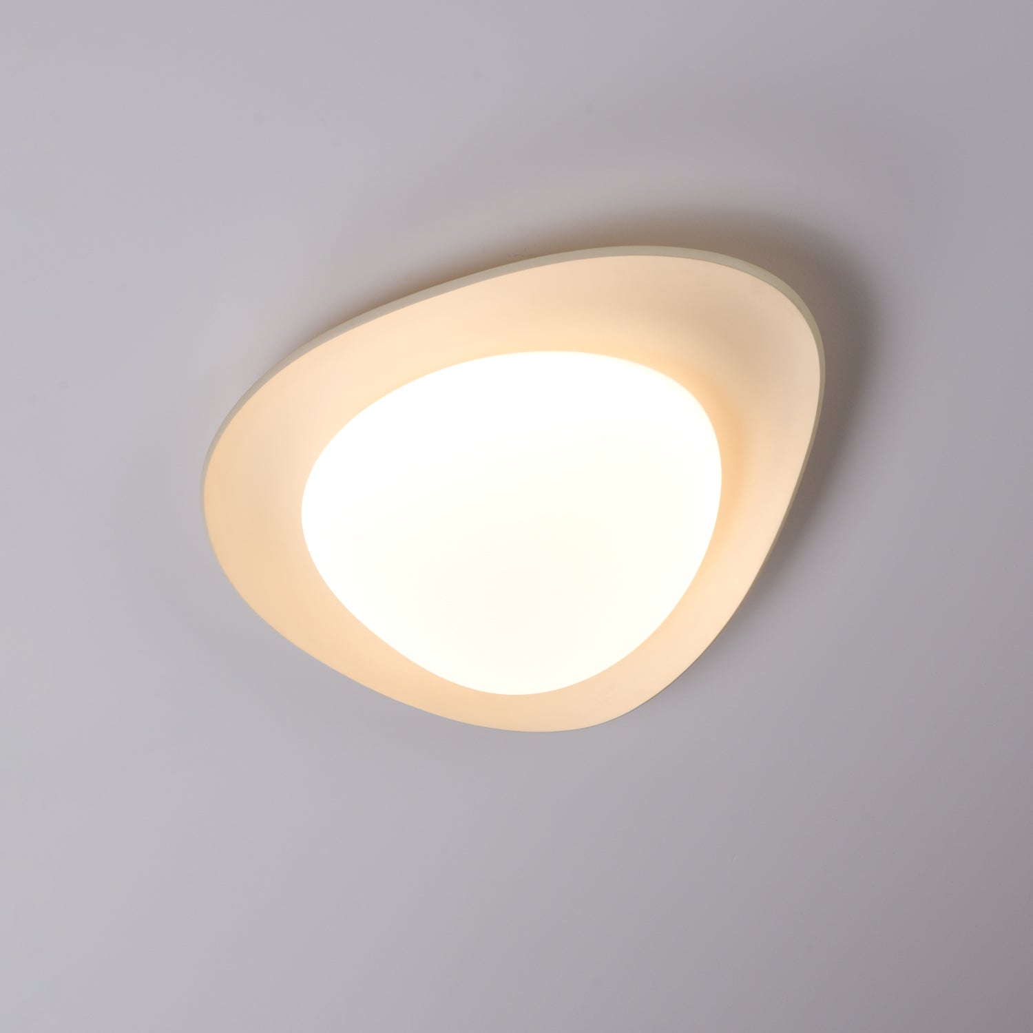 Aria Ceiling Lamp Green&Beige Pebble Shape - Letslighting
