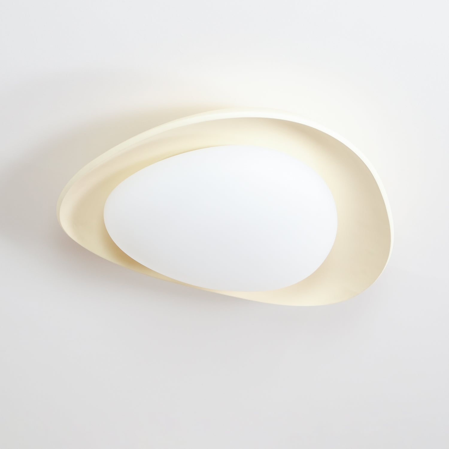 Aria Ceiling Lamp Green&Beige Pebble Shape - Letslighting