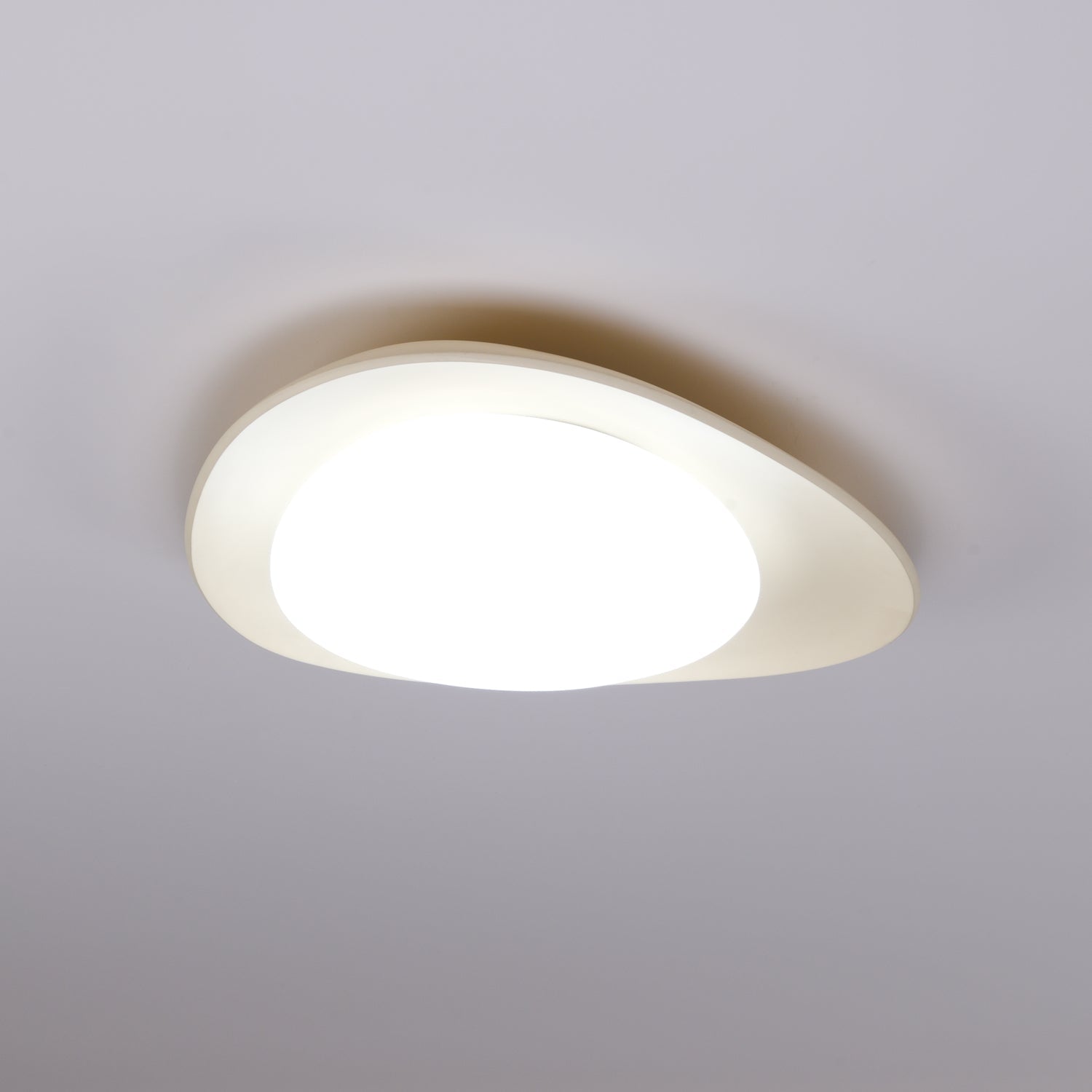 Aria Ceiling Lamp Green&Beige Pebble Shape - Letslighting