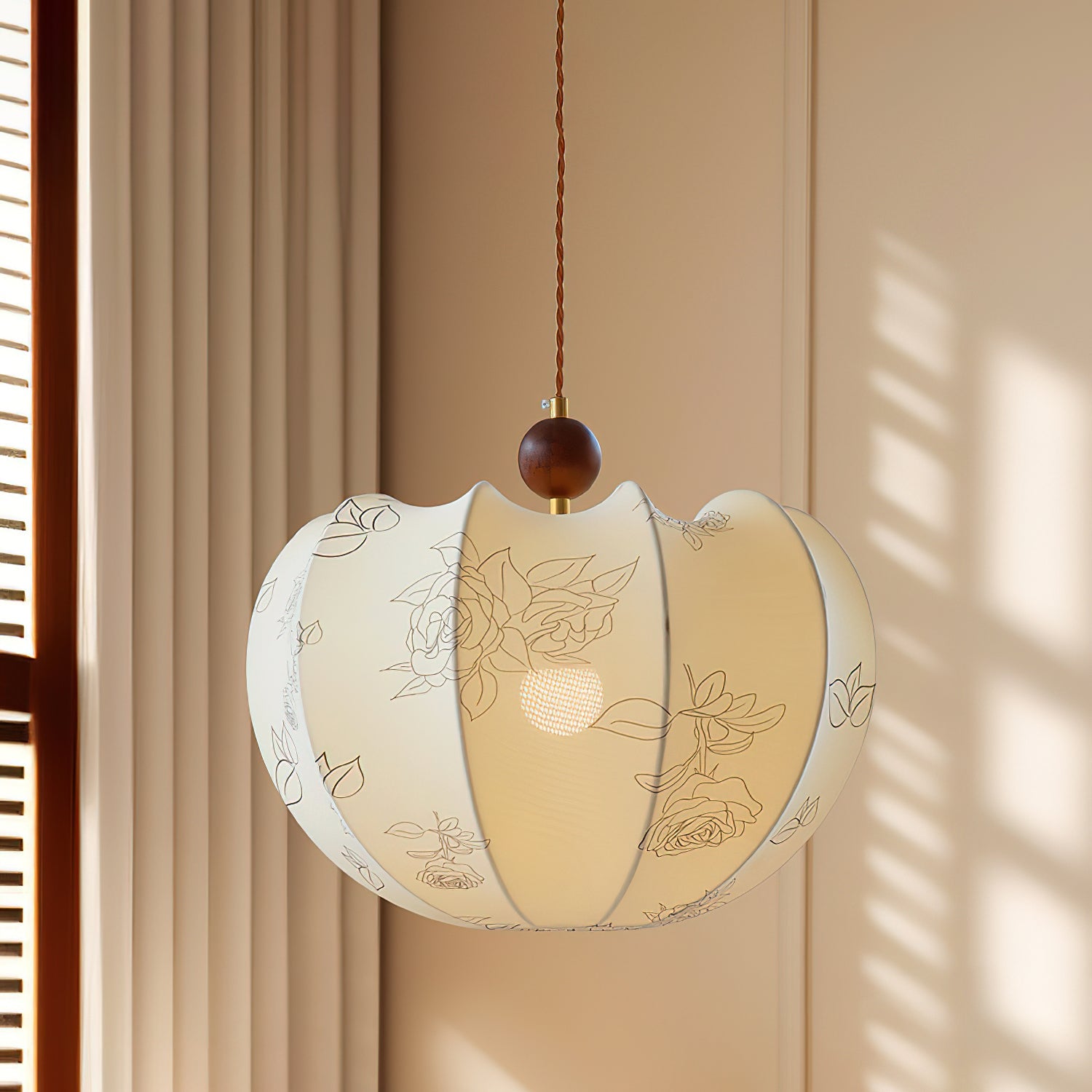 Tonio Pendant Lamp Floral Curved Elegant - Letslighting