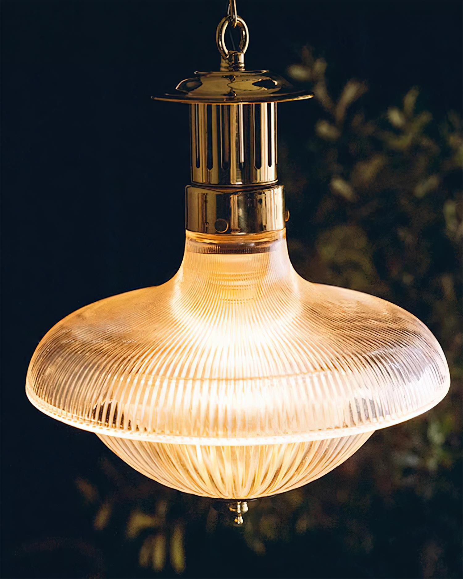 Orvel Clear Ribbed Glass Pendant Lamp - Letslighting