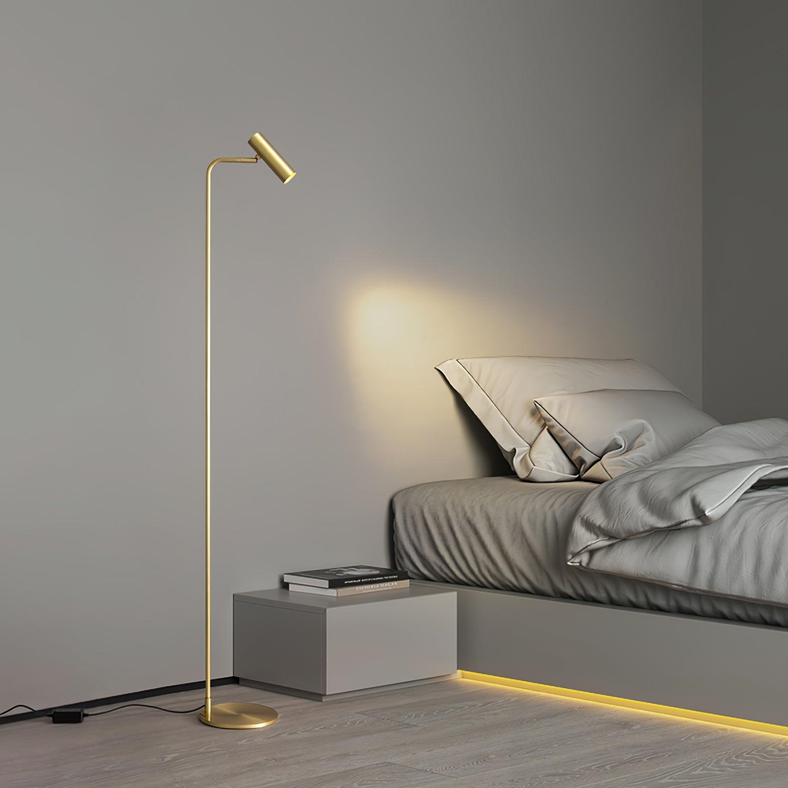 Orine Brass Industrial Floor Lamp - Letslighting
