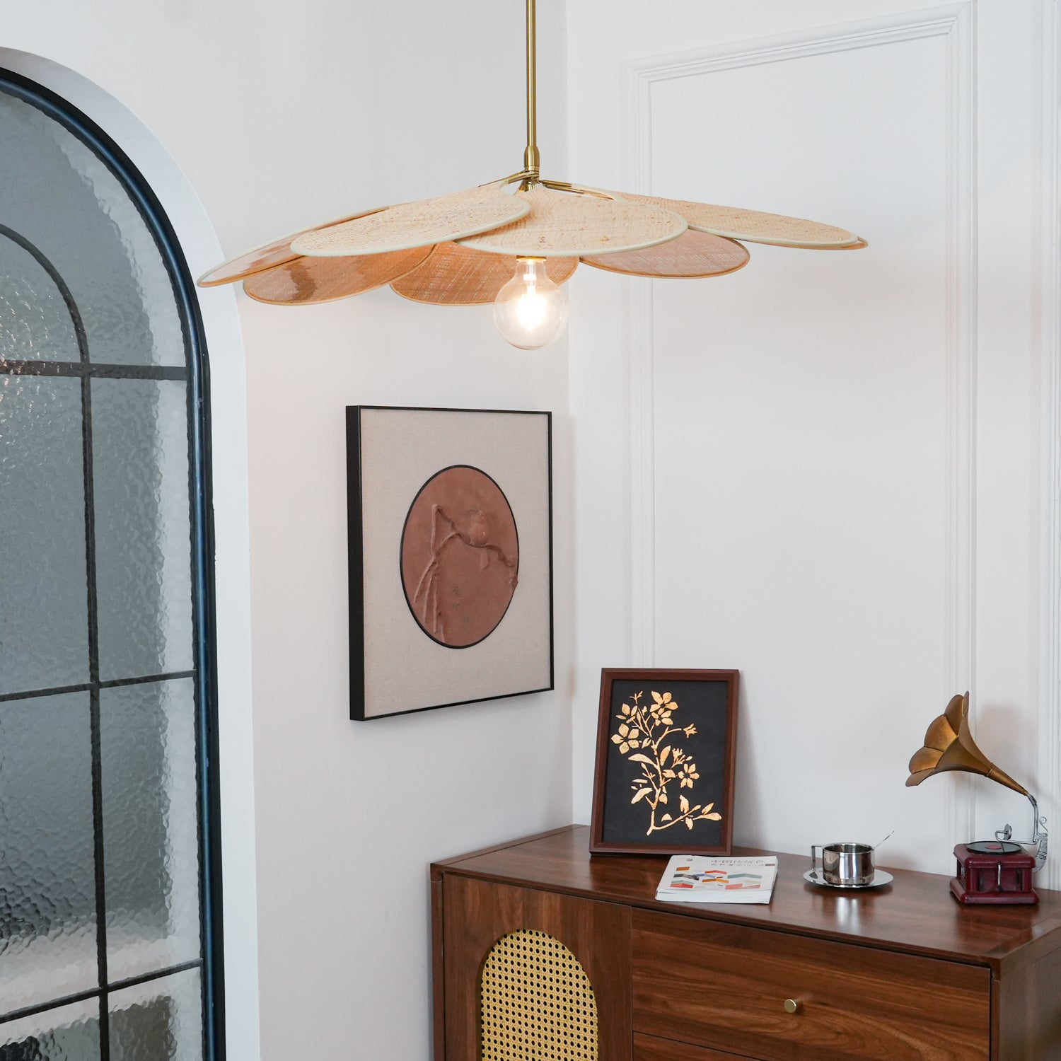 Tory Pendant Lamp Bloom Rattan - Letslighting
