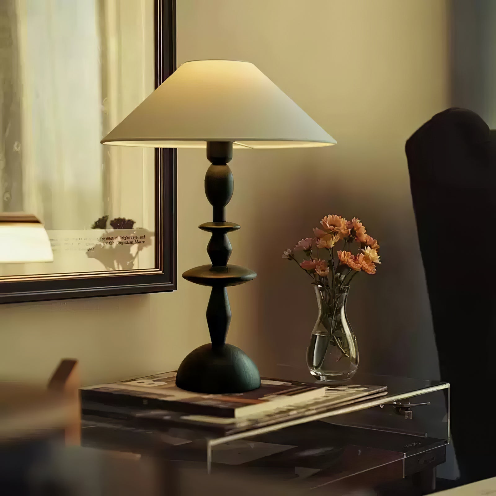 Verose Wood Fabric Table Lamp - Letslighting