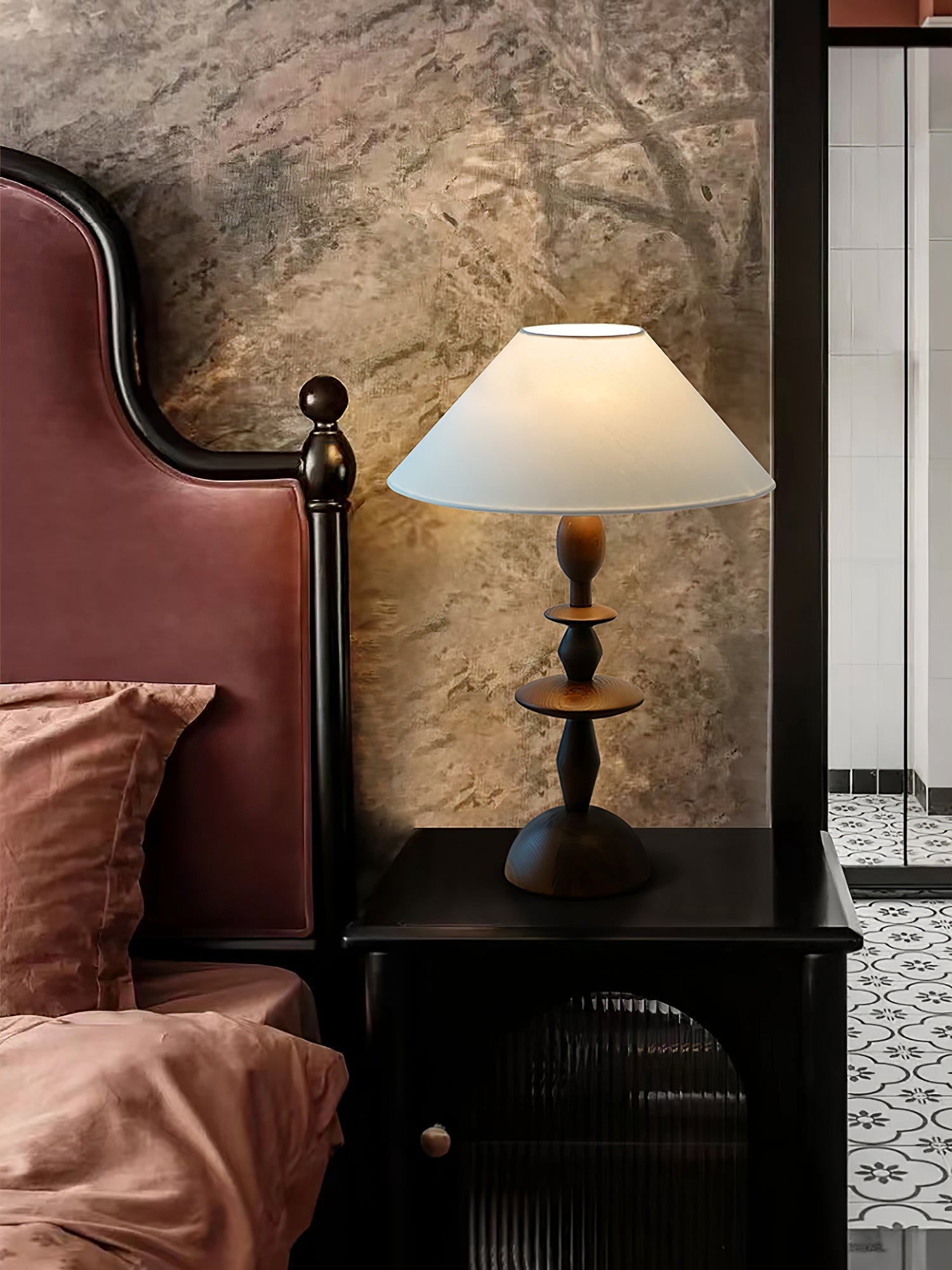 Verose Wood Fabric Table Lamp - Letslighting