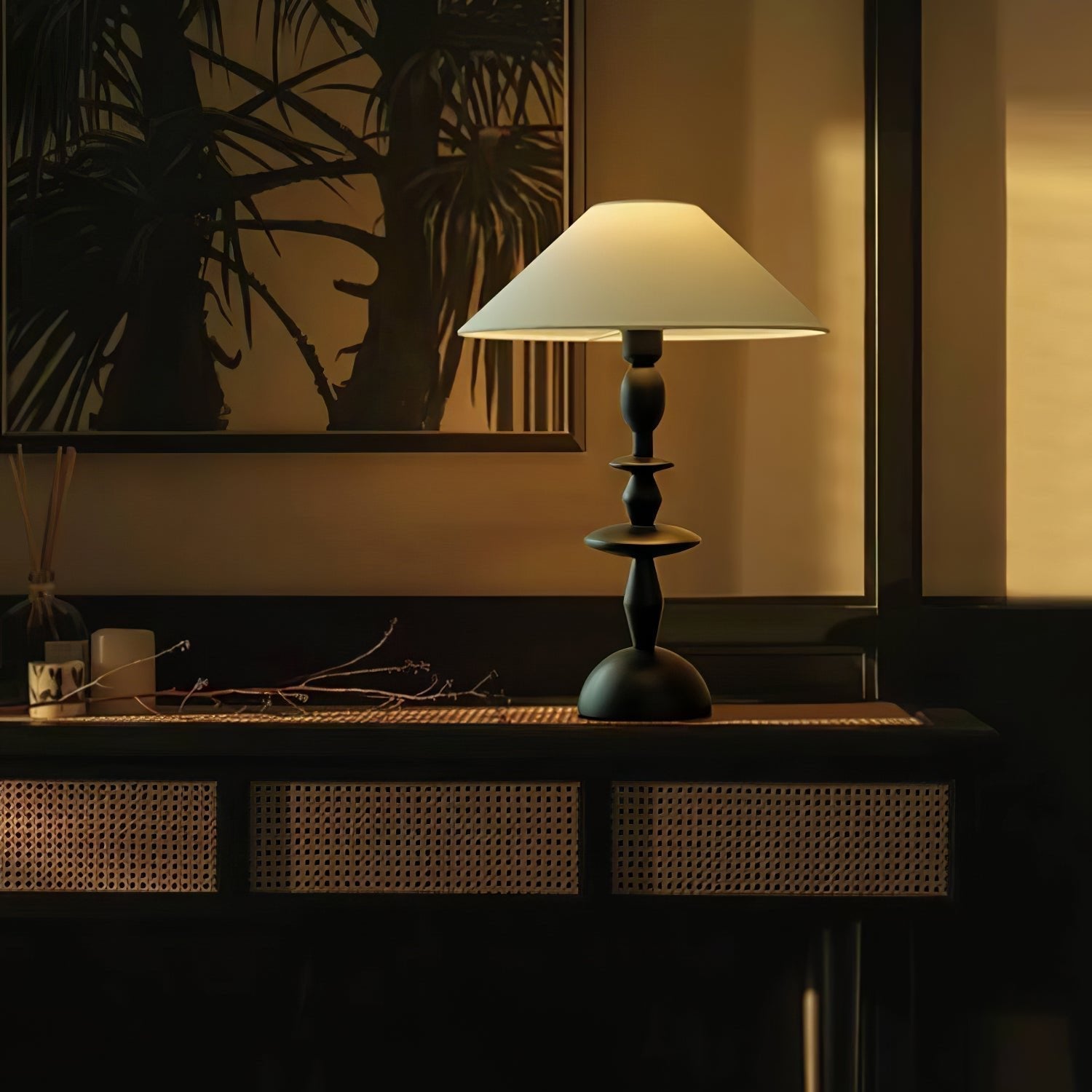 Verose Wood Fabric Table Lamp - Letslighting