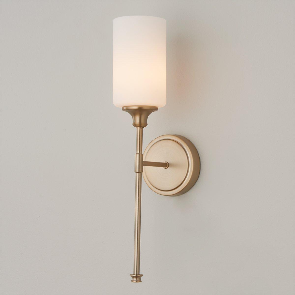 Tracie Vintage Industrial Brass Glass Wall Lamp - Letslighting
