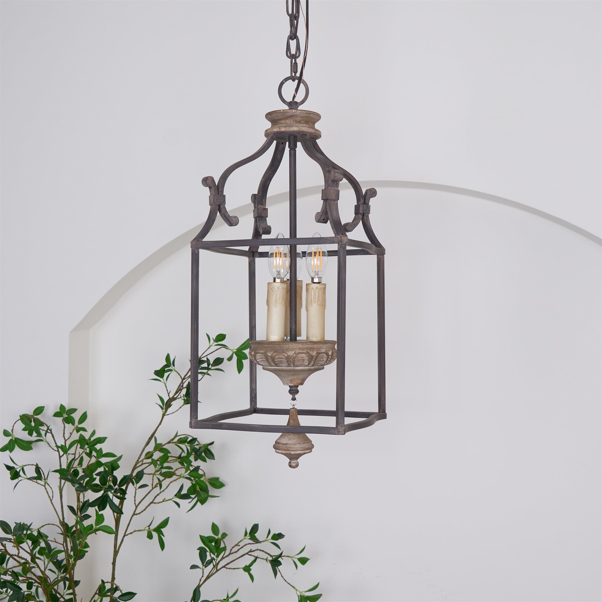 Alirora Traditional Birdcage Hand-carved wooden Chandelier - Letslighting