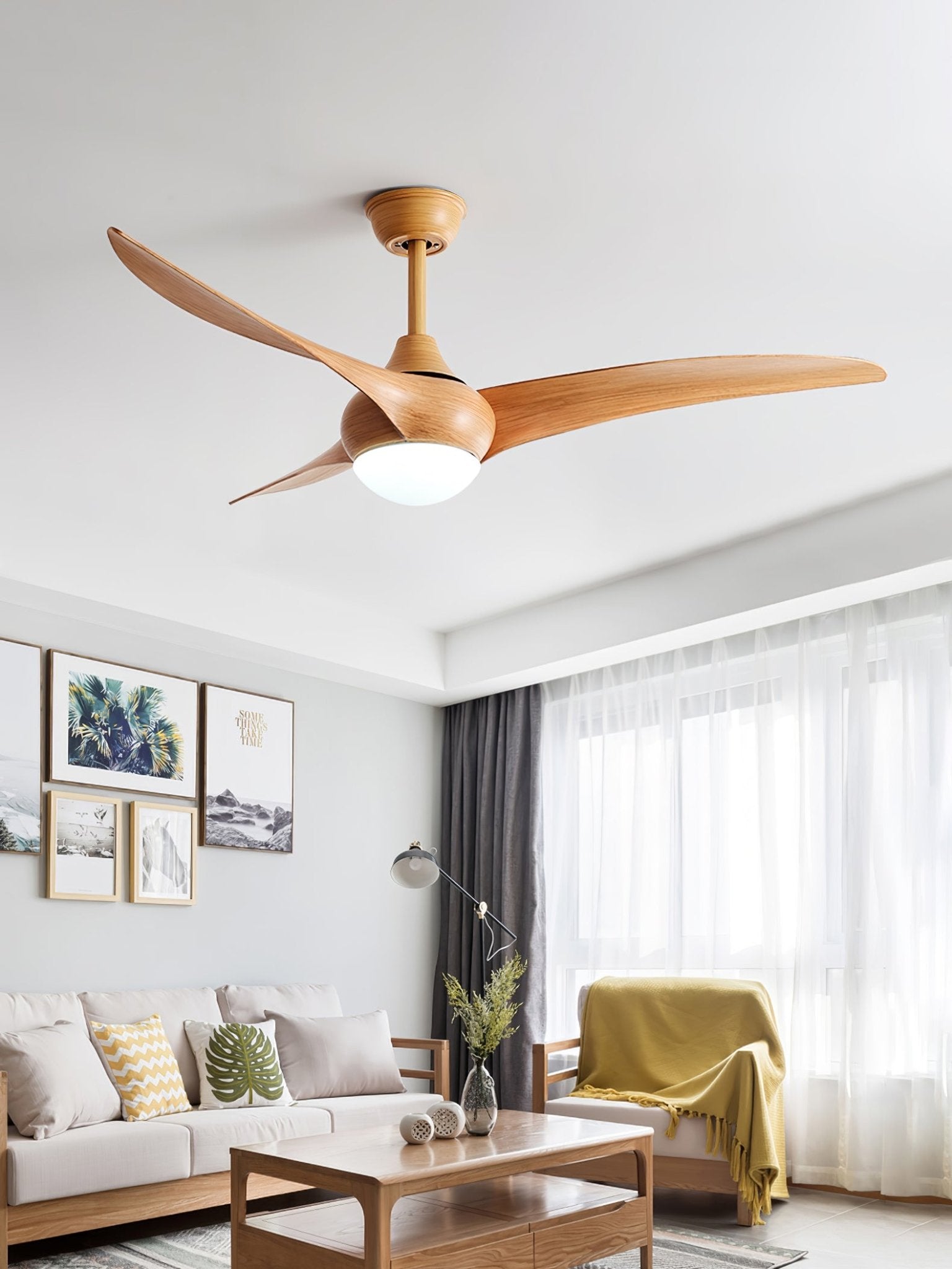 Zatheora Natural Traditional Ceiling Fan Light - Letslighting