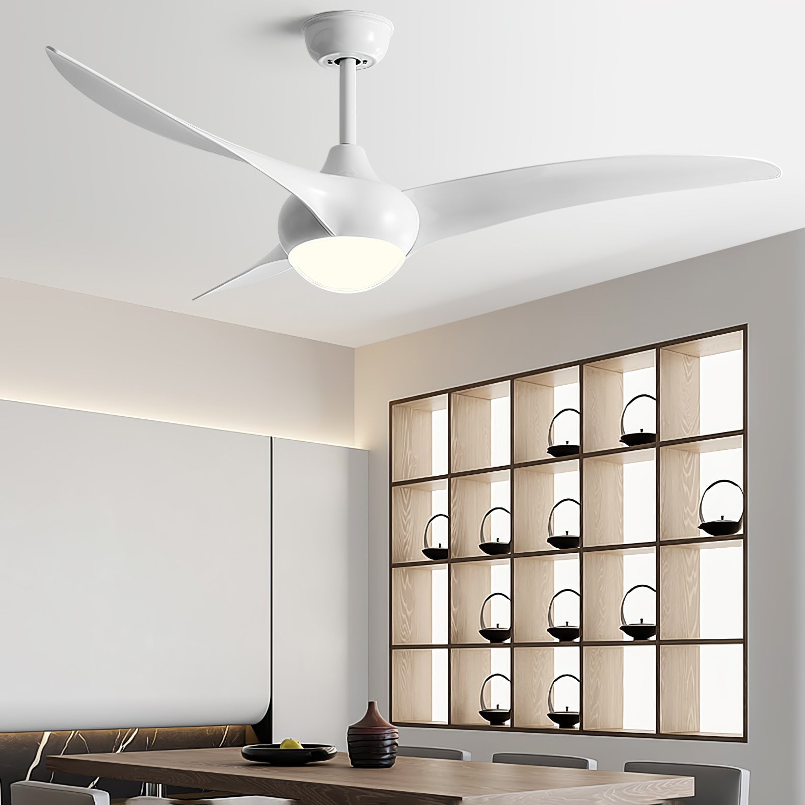 Zatheora Natural Traditional Ceiling Fan Light - Letslighting