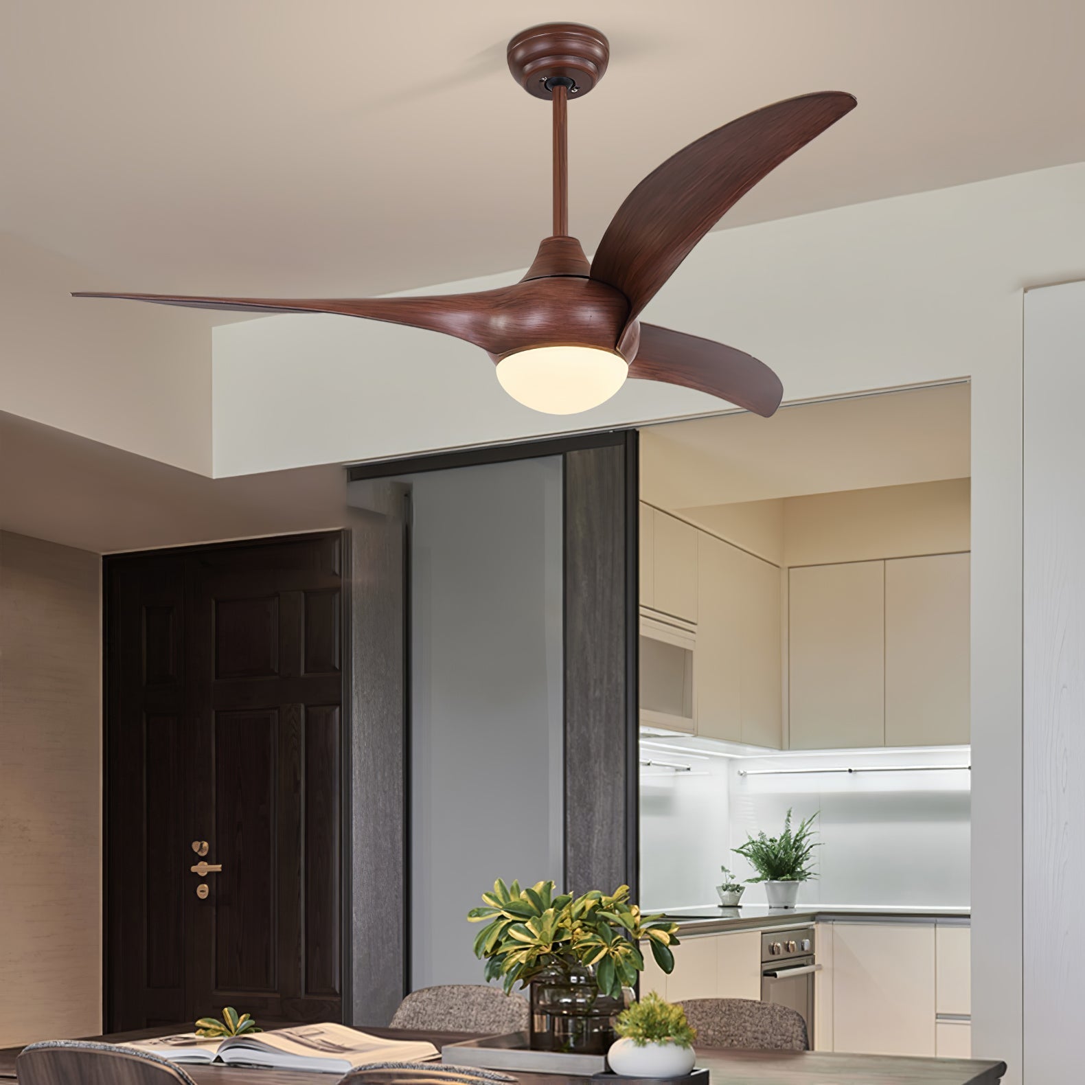 Zatheora Natural Traditional Ceiling Fan Light - Letslighting