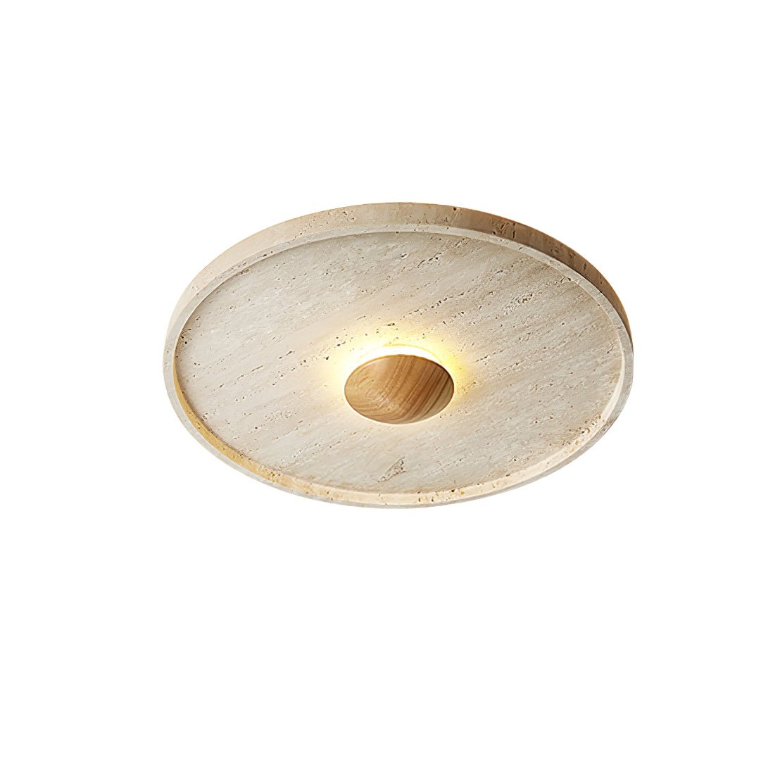 Lumiround Disc Inset Travertine Ceiling Light - Letslighting