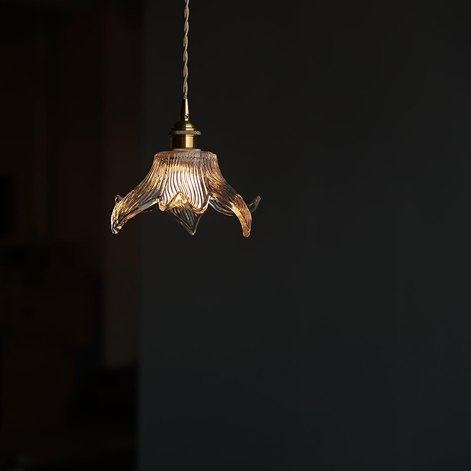 Thaliran Brass & Glass Glam Pendant Light - Letslighting