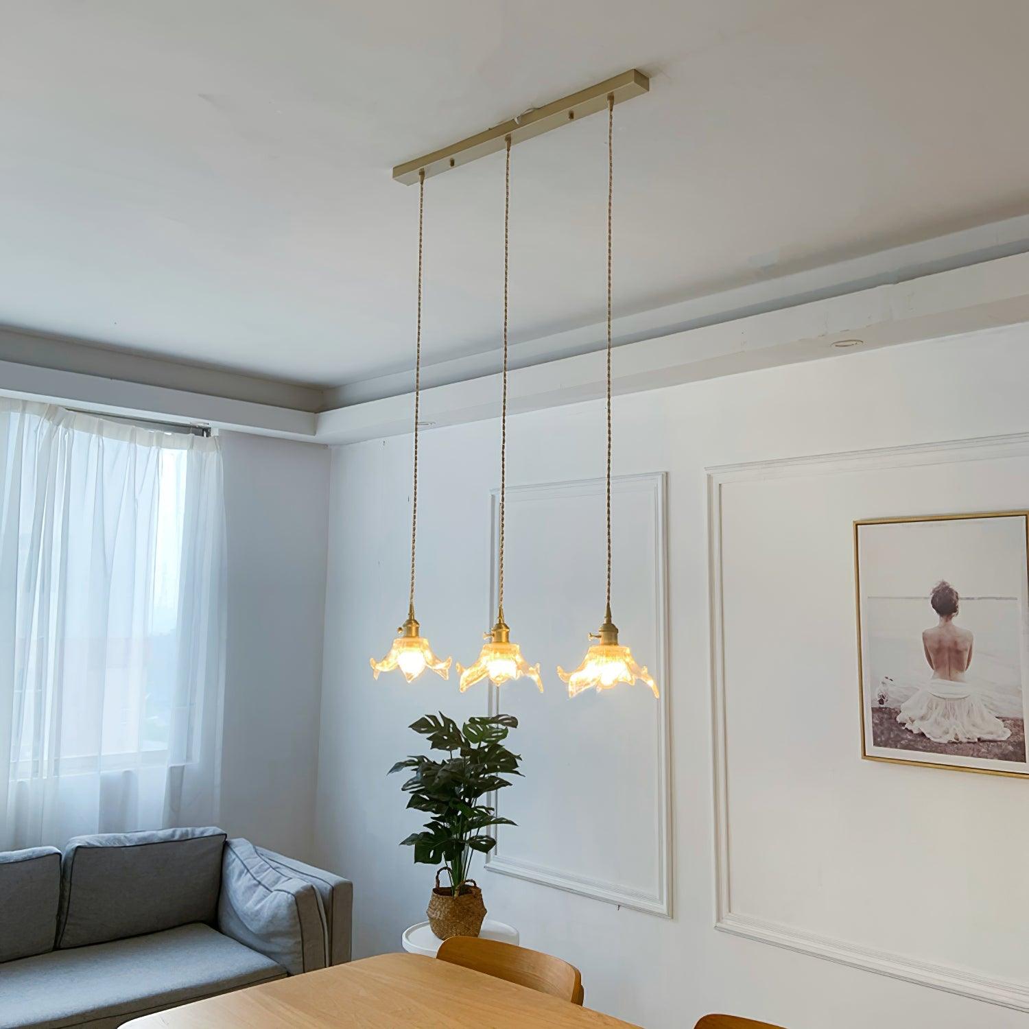Thaliran Brass & Glass Glam Pendant Light - Letslighting