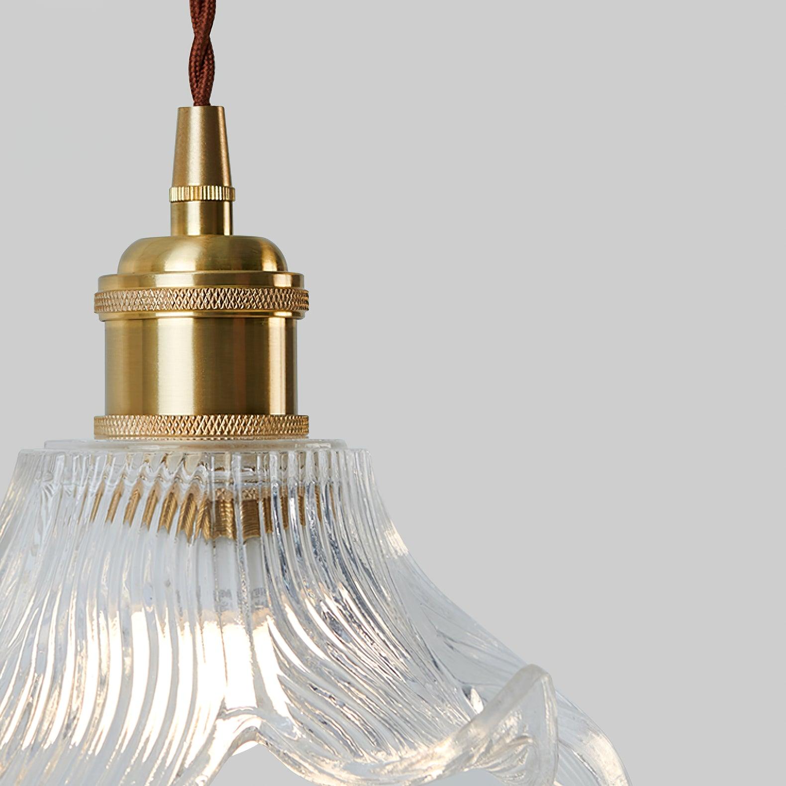 Thaliran Brass & Glass Glam Pendant Light - Letslighting