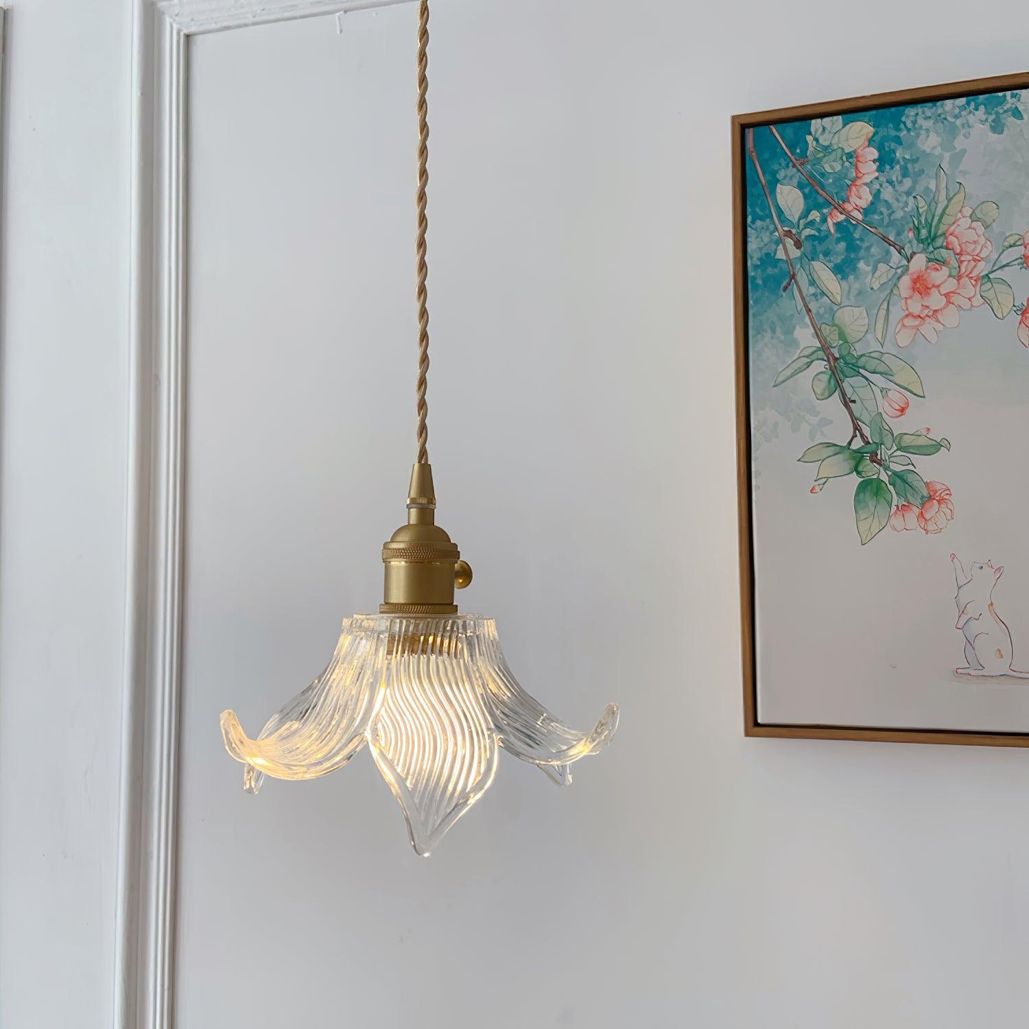 Thaliran Brass & Glass Glam Pendant Light - Letslighting