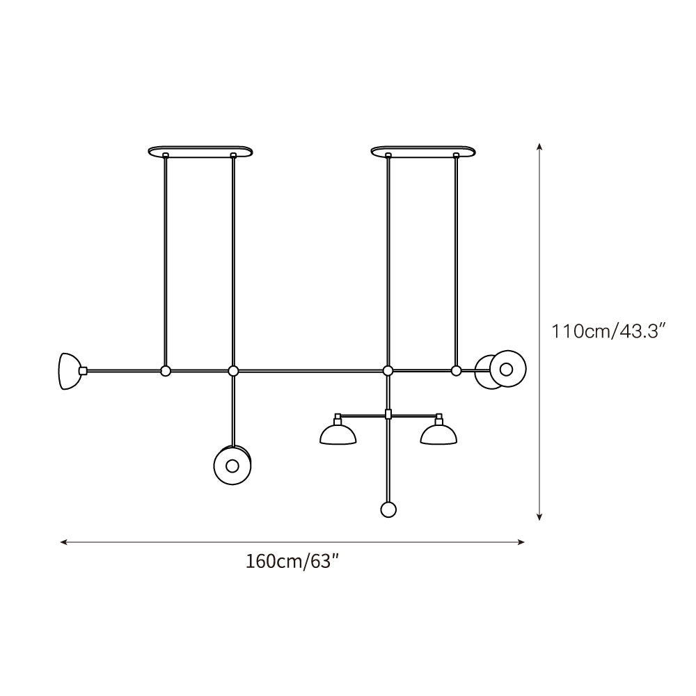 Izorora Modern Minimalist Trapeze Chandelier - Letslighting