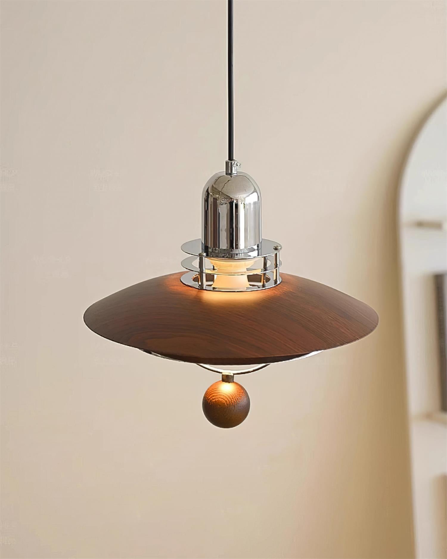 Trava Pendant Lamp Layered Wood Orb Modern - Letslighting