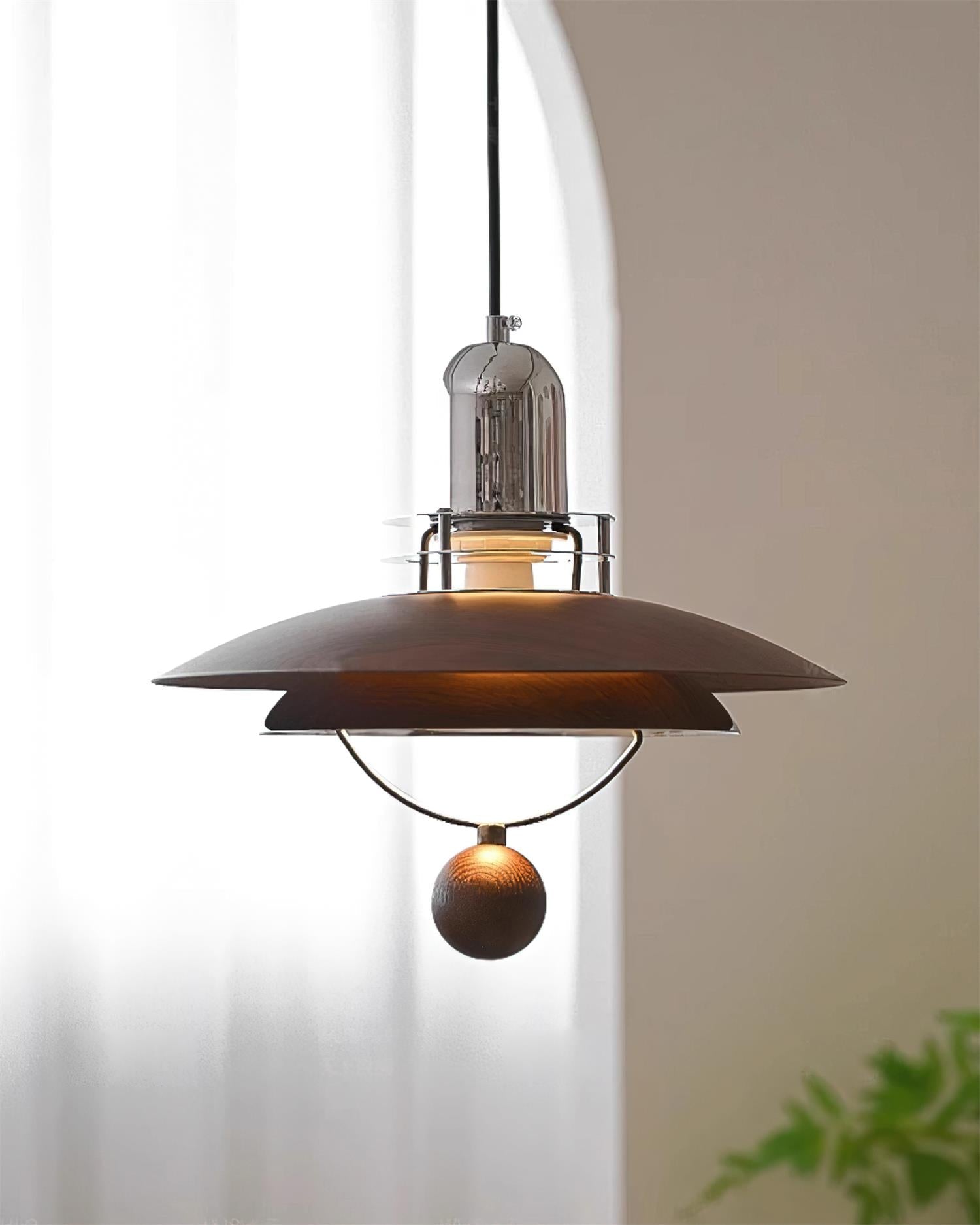 Trava Pendant Lamp Layered Wood Orb Modern - Letslighting