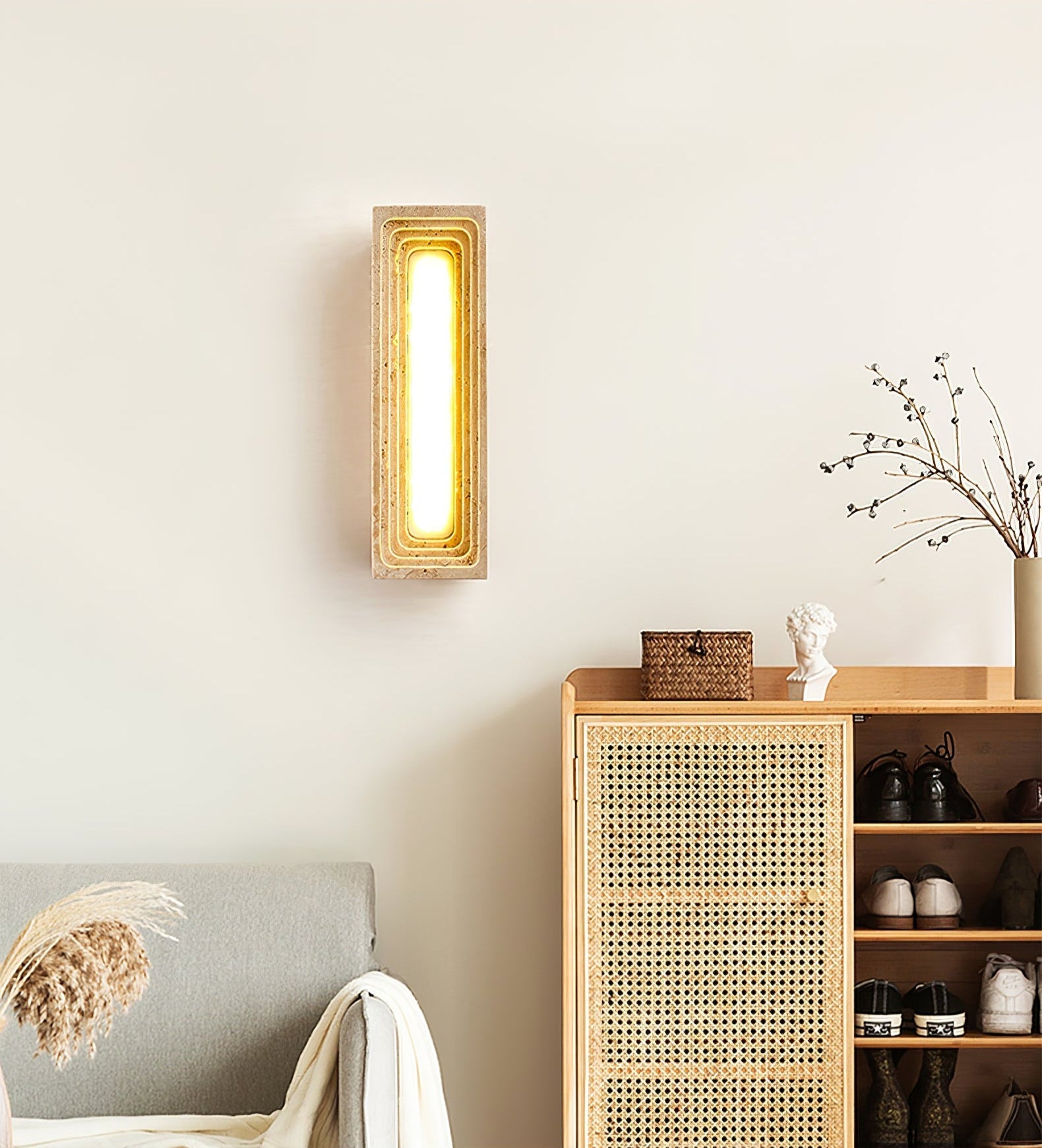 Atheila Travertine Wall Light