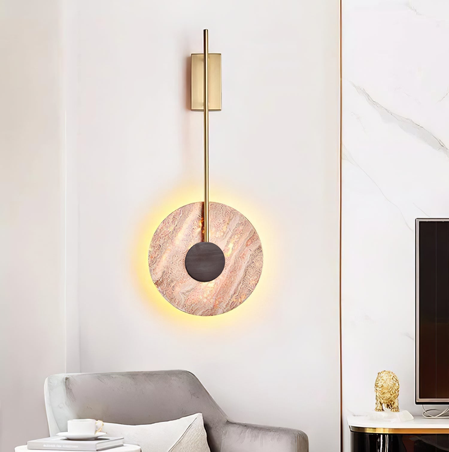 Visolia Travertine Wall Light - Letslighting