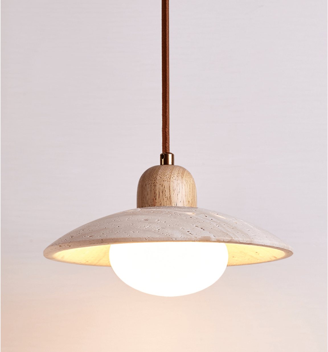 Travertine Dome Pendant Light - Letslighting