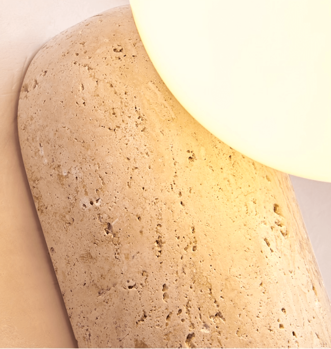Travertine Pebble Wall Light - Letslighting