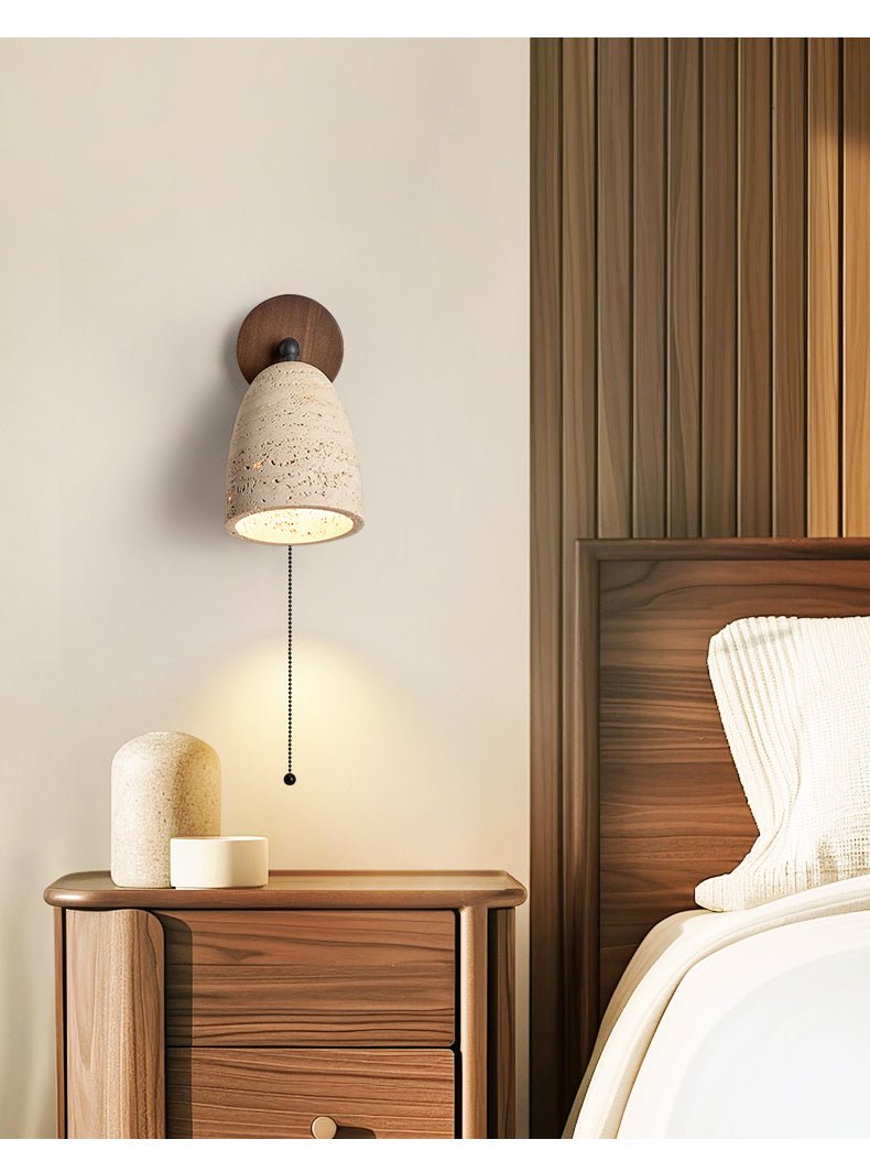 Pivoting Modern Travertine Wall Light