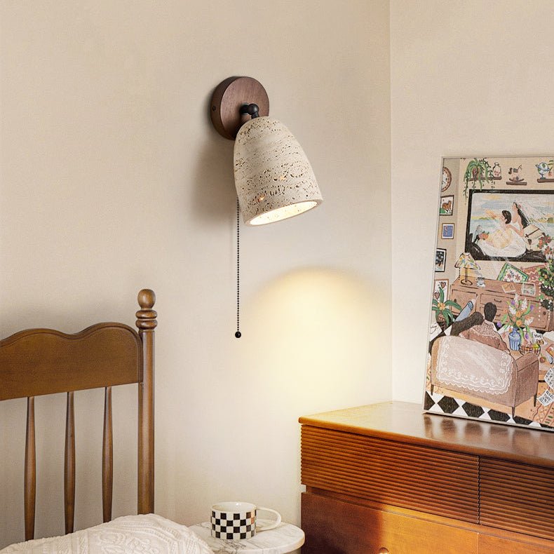 Pivoting Modern Travertine Wall Light