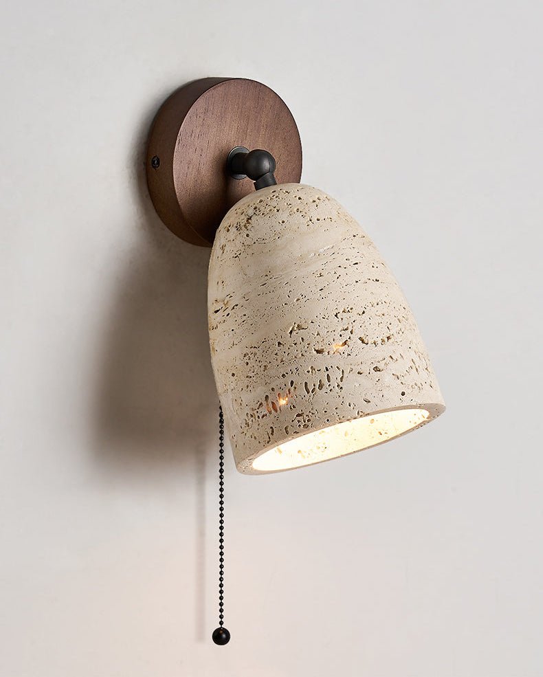 Pivoting Modern Travertine Wall Light