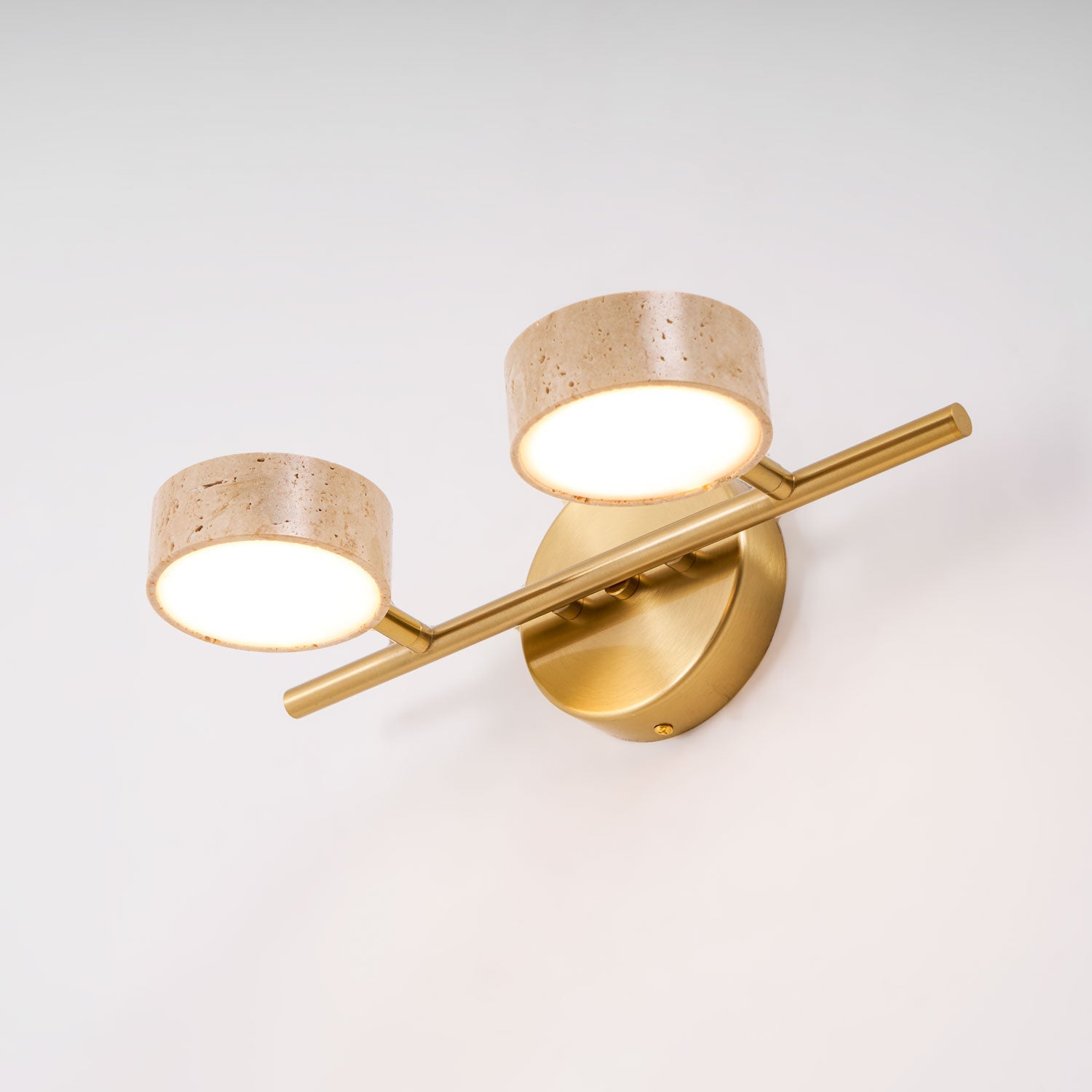 Ceshair Wall Light Multi Head Travertine Vanity Light - Letslighting