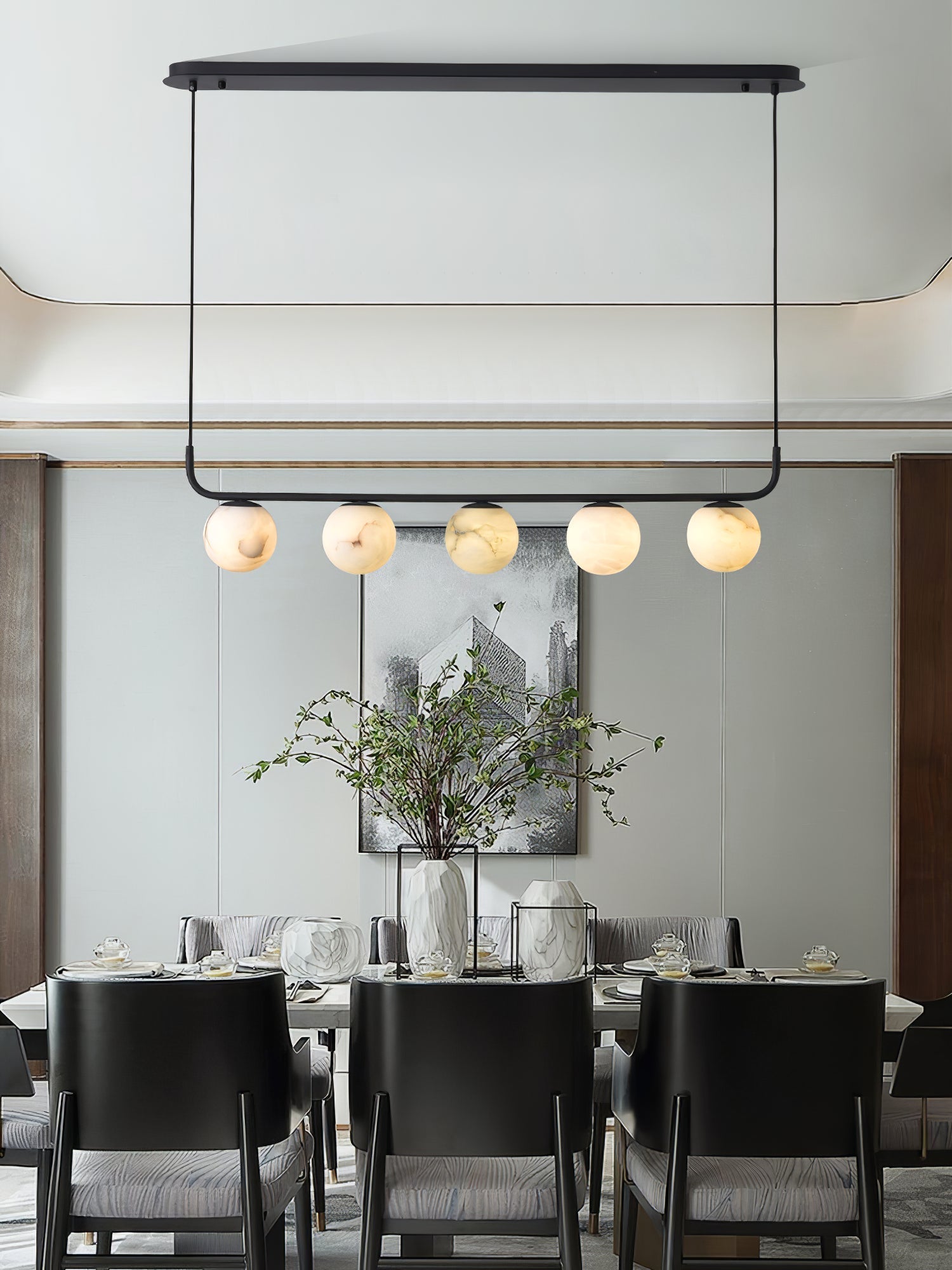 Eloryra Modern Minimalist Suspension Alabaster Pendant Lamp - Letslighting