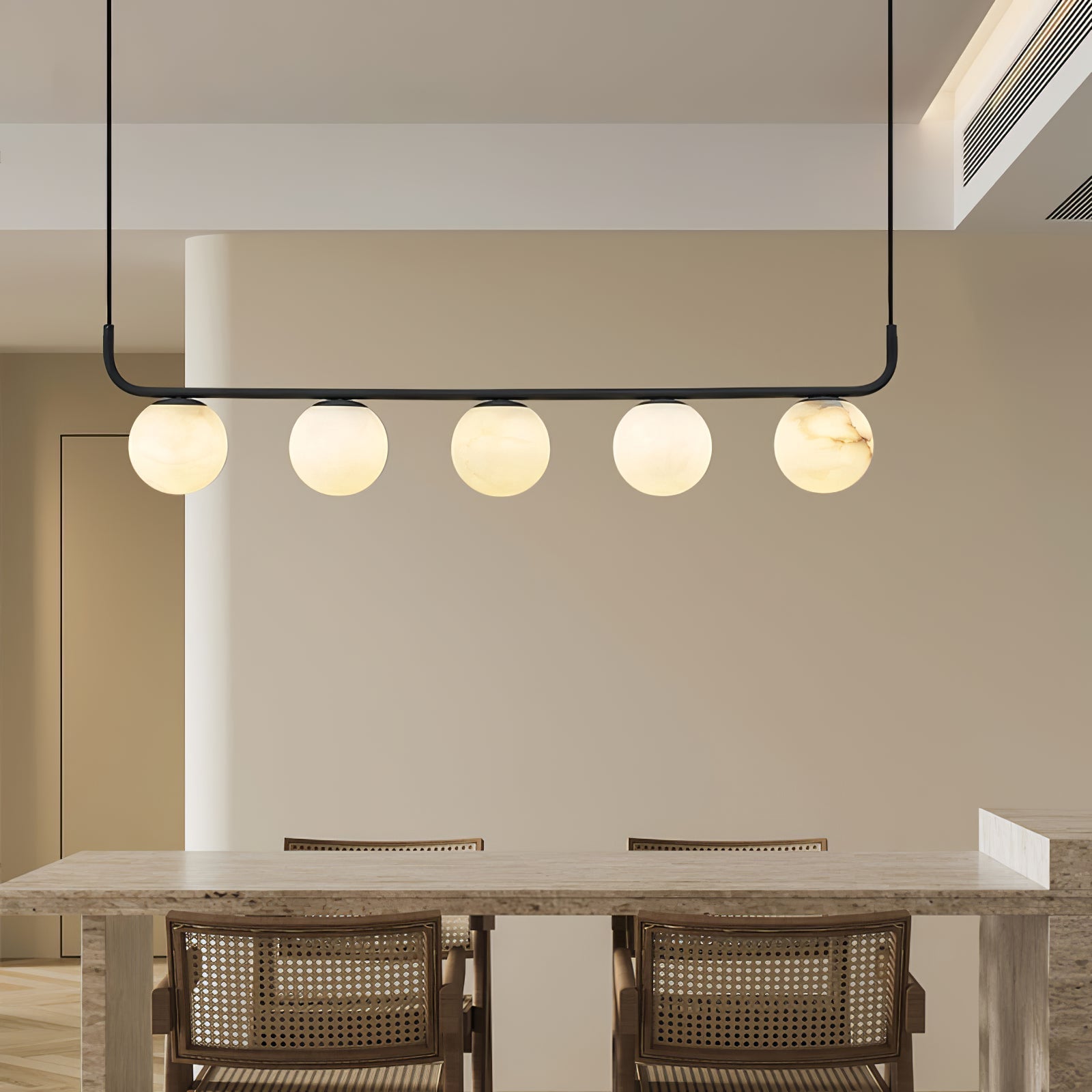 Eloryra Modern Minimalist Suspension Alabaster Pendant Lamp - Letslighting