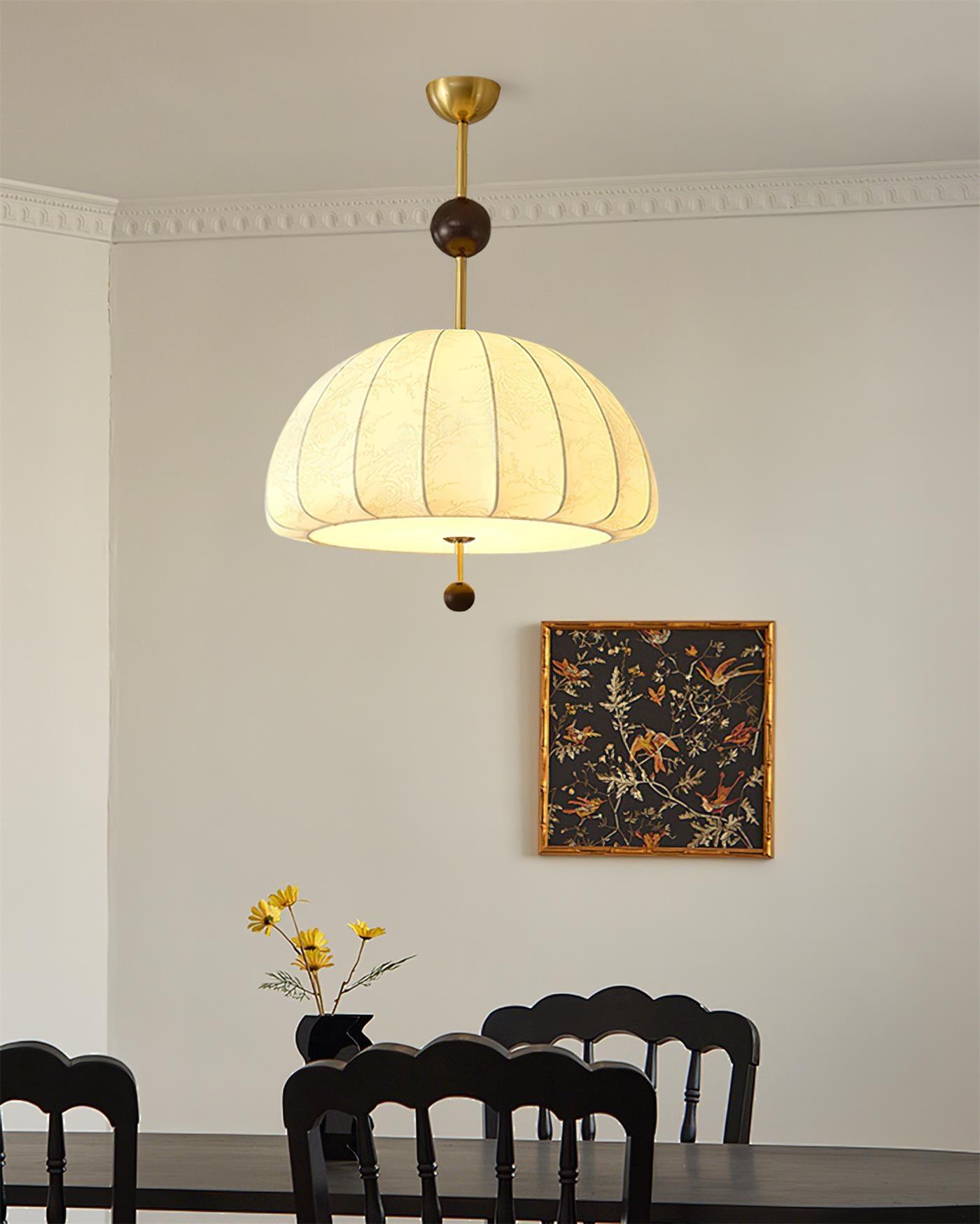 Trigg Pendant Lamp Map-Pattern Fabric - Letslighting