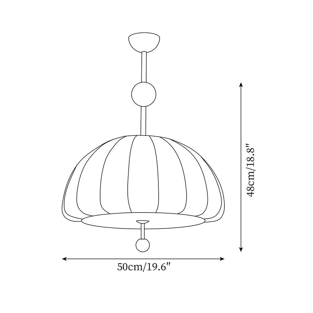 Trigg Pendant Lamp Map-Pattern Fabric - Letslighting