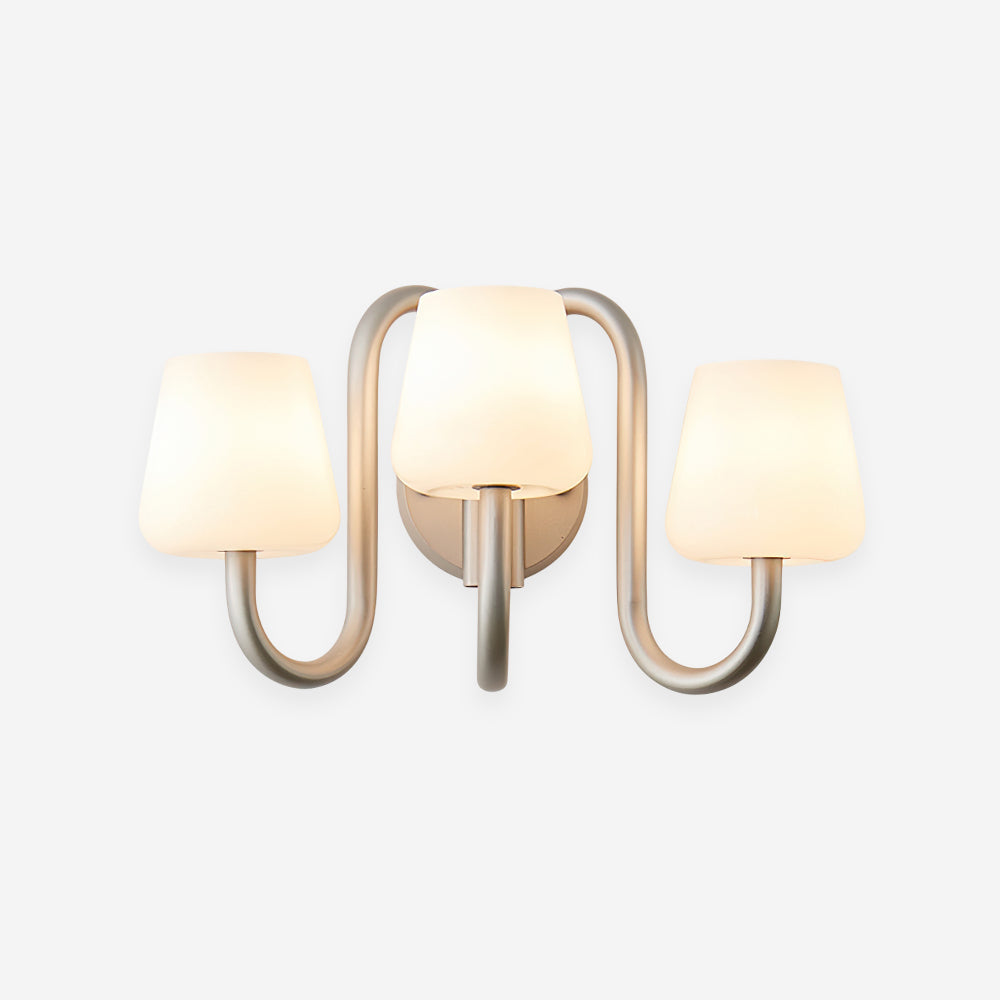 Trilo Wall Lamp Sculptural Satin Curves - Letslighting