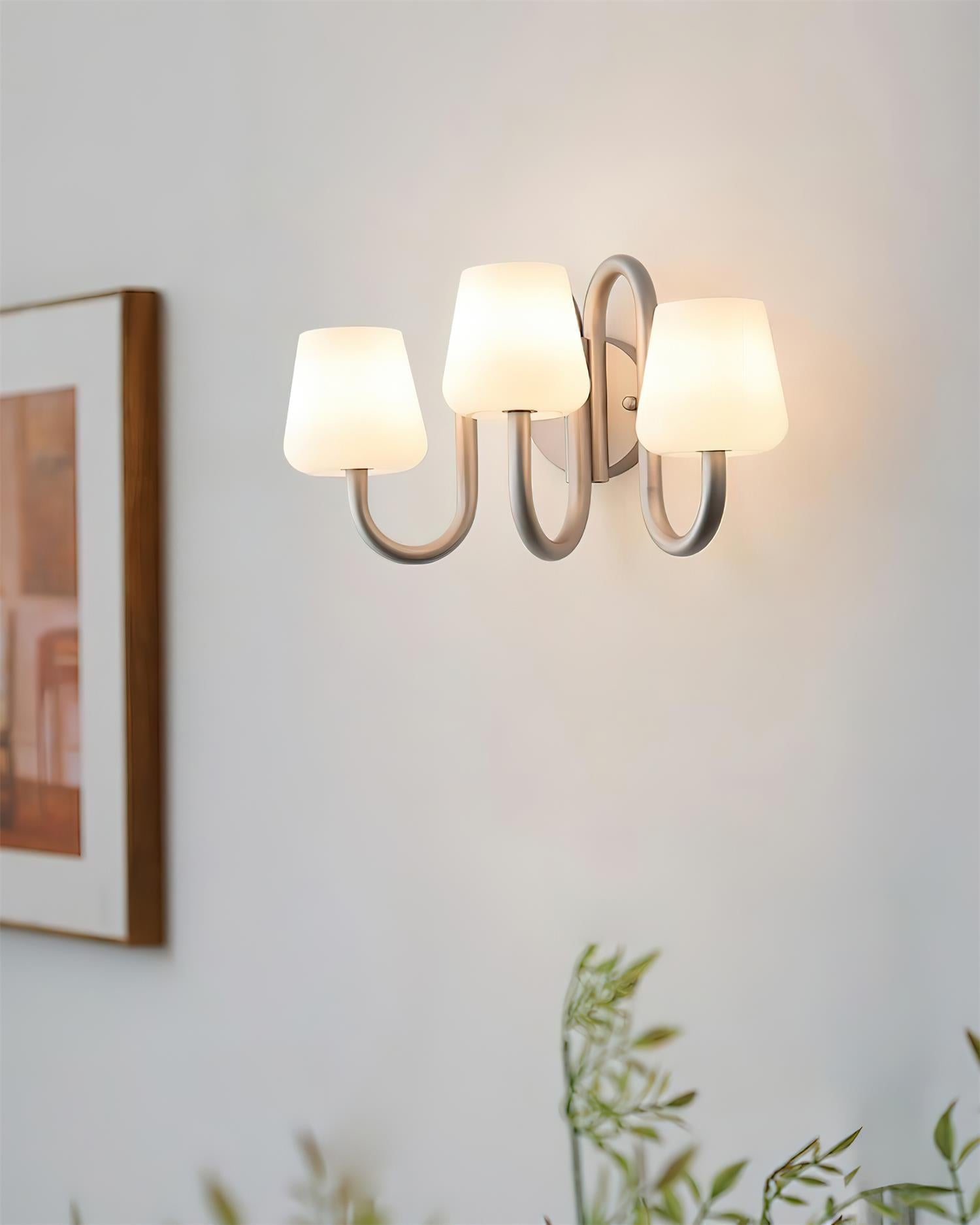 Trilo Wall Lamp Sculptural Satin Curves - Letslighting